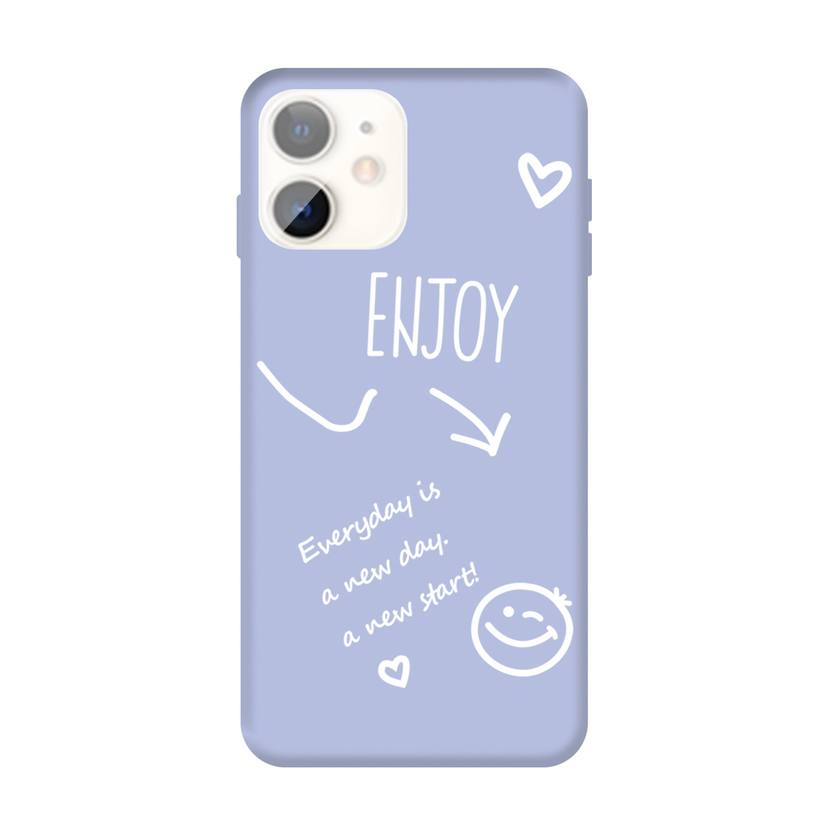 

Letters Printing Matte TPU Phone Cover for iPhone 11 6.1 inch - Blue, iPhone 11 6.1 inch