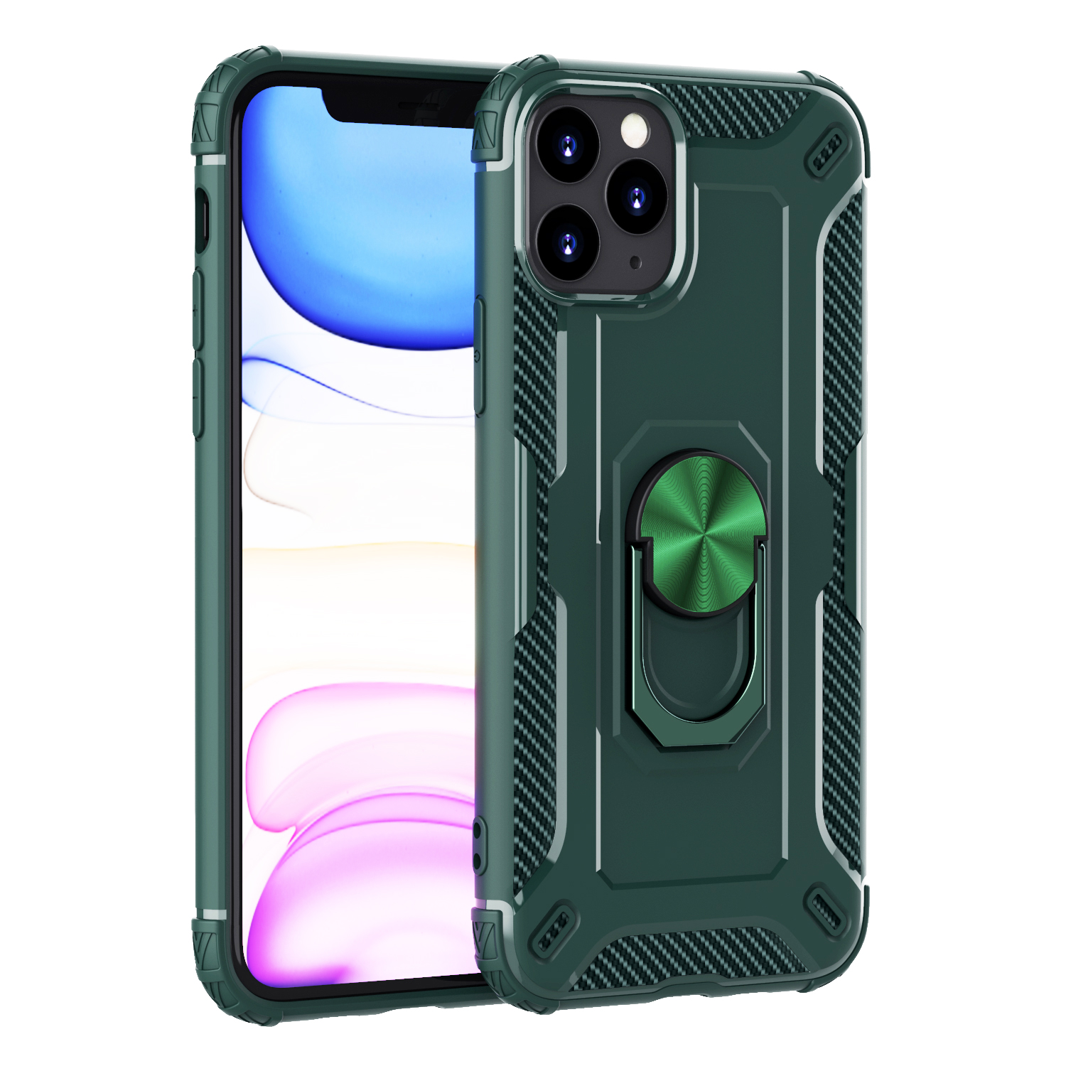 

Armor Guard Kickstand TPU Protective Phone Shell Casing for iPhone 11 Pro 5.8 inch - Green, iPhone 11 Pro 5.8 inch
