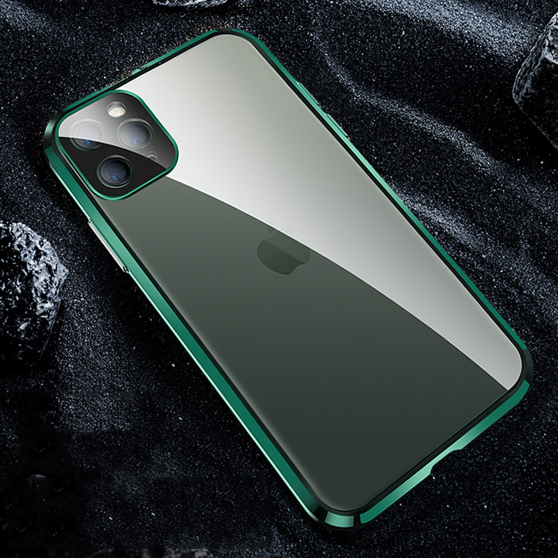 

Electroplating Matte Acrylic+Metal Phone Cover Case with Lens Cover for iPhone 11 Pro Max - Green, iPhone 11 Pro Max 6.5 inch