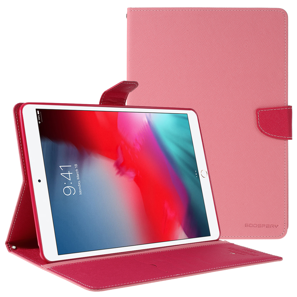 

MERCURY GOOSPERY Fancy Diary Leather Stand Cover for iPad 10.2 (2021)/(2020)/(2019) - Pink, iPad 10.2 (2020)