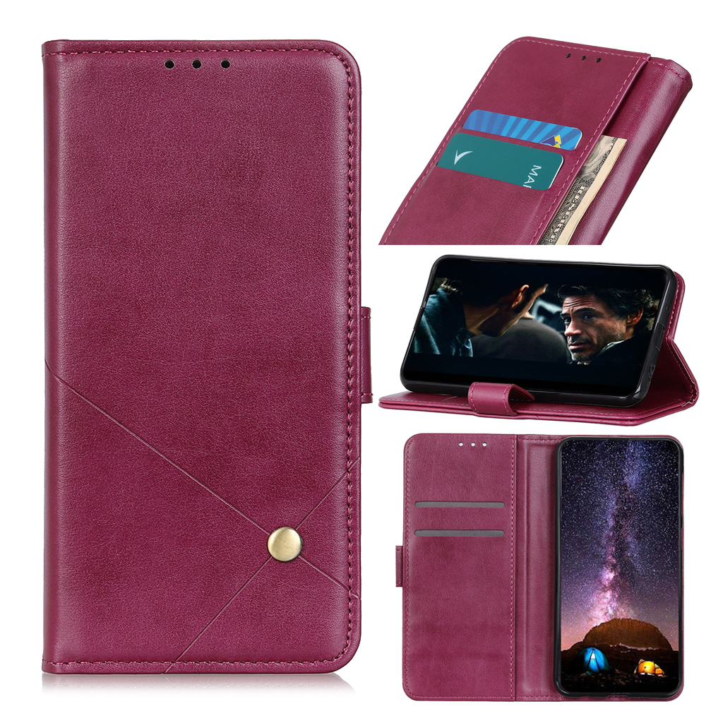 

PU Leather Wallet Stand Phone Protective Casing for iPhone 11 Pro Max 6.5-inch - Red, iPhone 11 Pro Max 6.5 inch