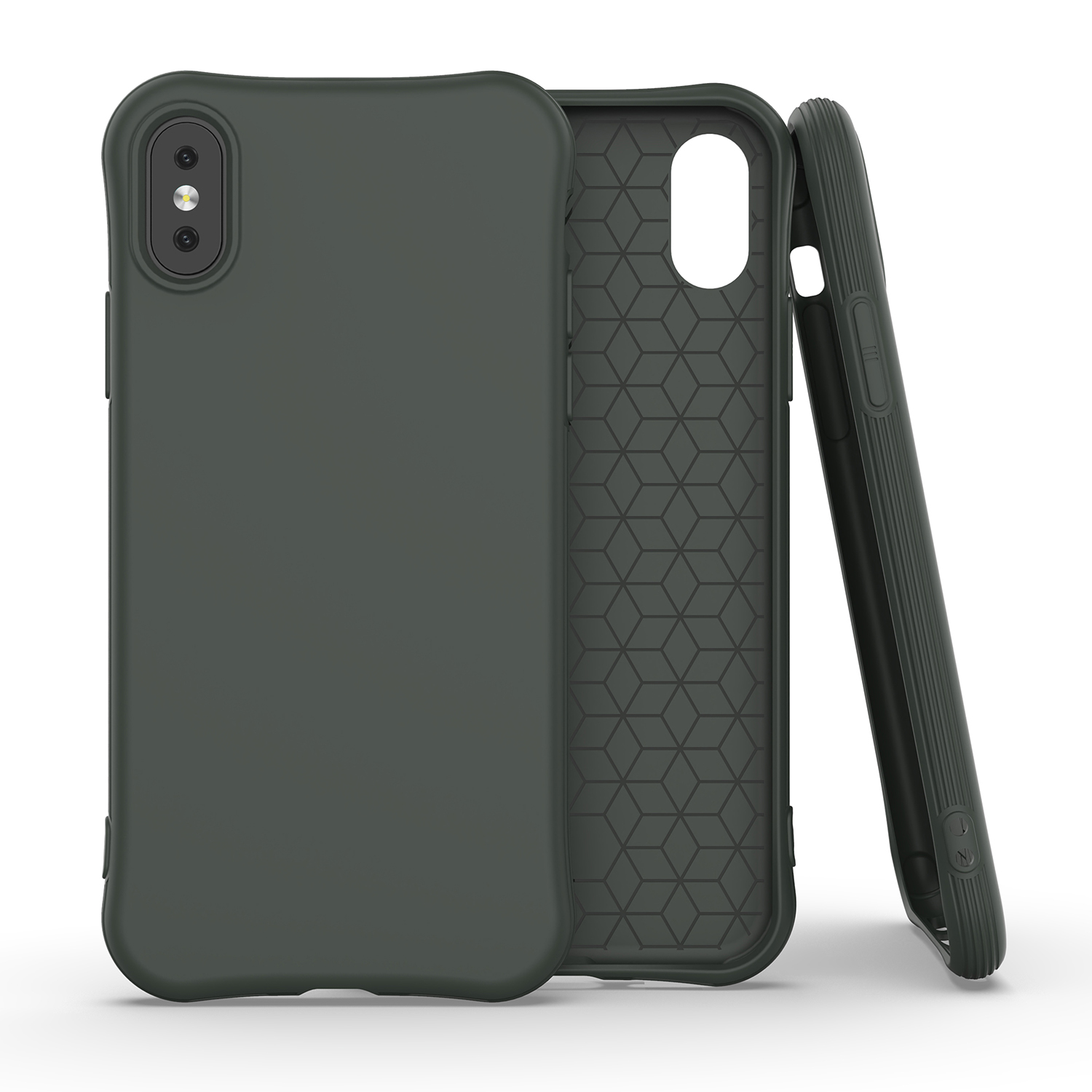 

ENKAY Single Color TPU Case Mobile Shell for iPhone X/XS - Dark Green, iPhone XS 5.8 inch