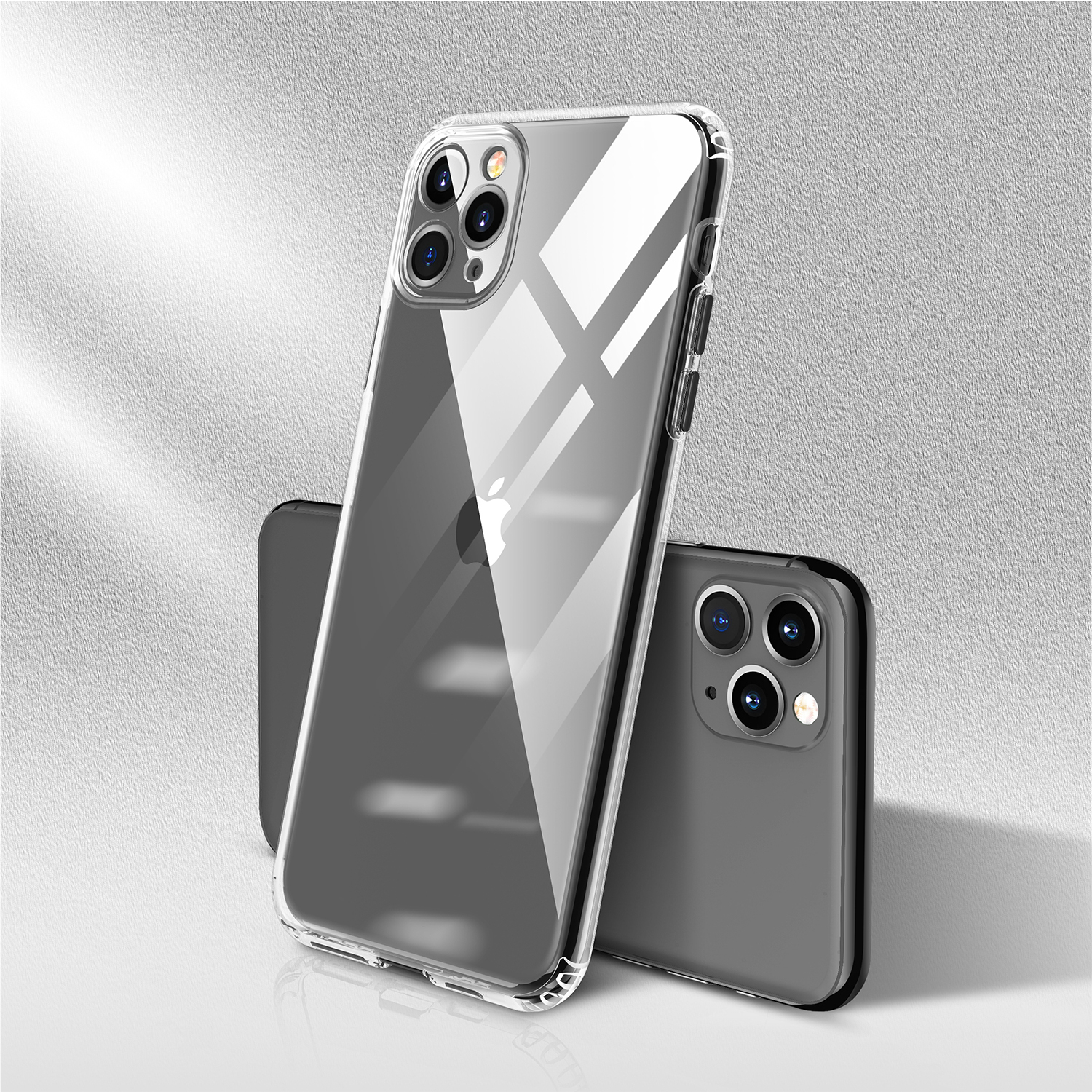 

Прозрачный Ударопрочный Мягкий Телефон TPU Для IPhone 11 Pro Max 6,5 Дюйма - Черная Кнопка, iPhone 11 Pro Max 6.5 inch