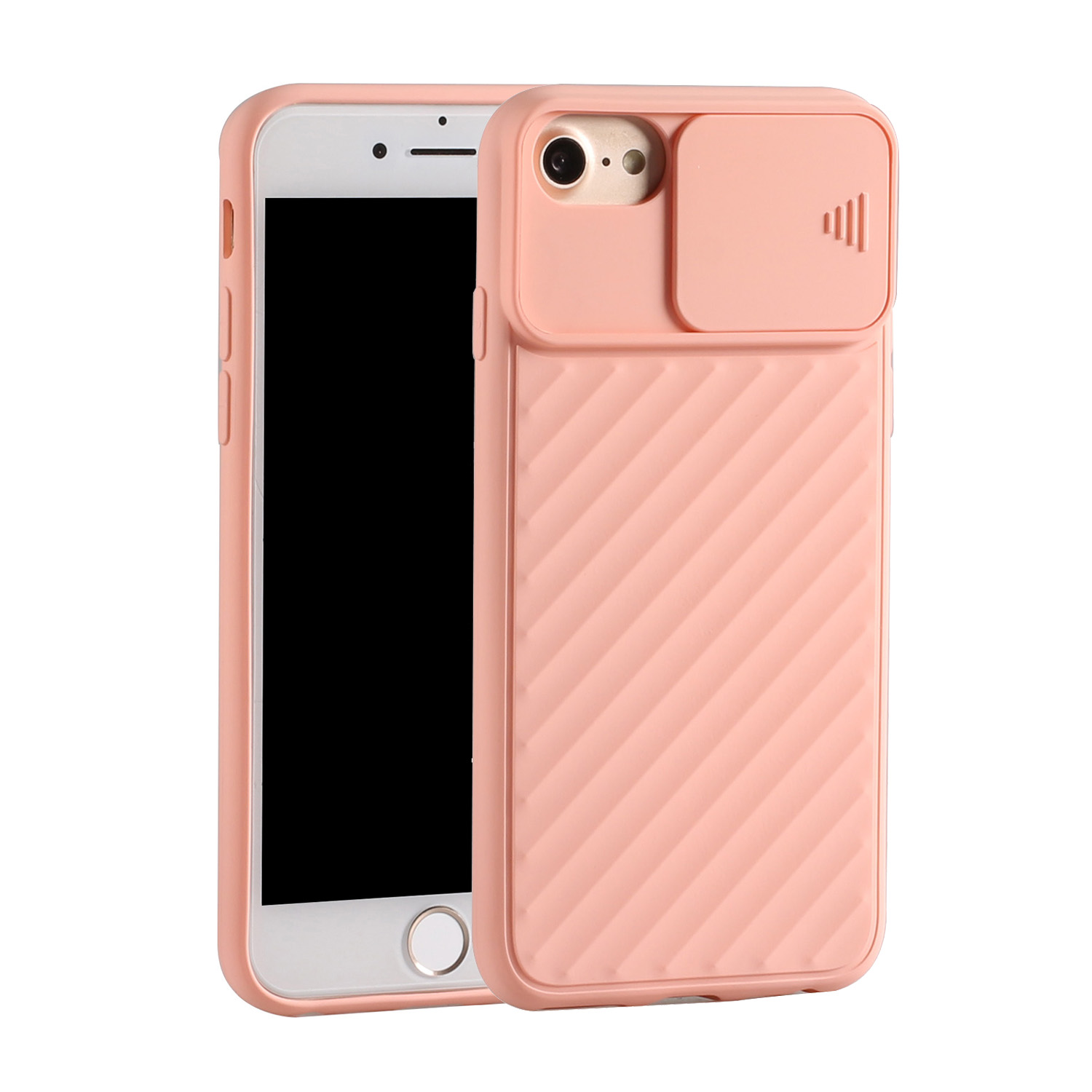 

Soft TPU Phone Case with Removable Lens Protective Shield for iPhone SE 2nd Gen (2020)/7/8/6/6S 4.7-inch - Pink, iPhone 8 4.7 inch