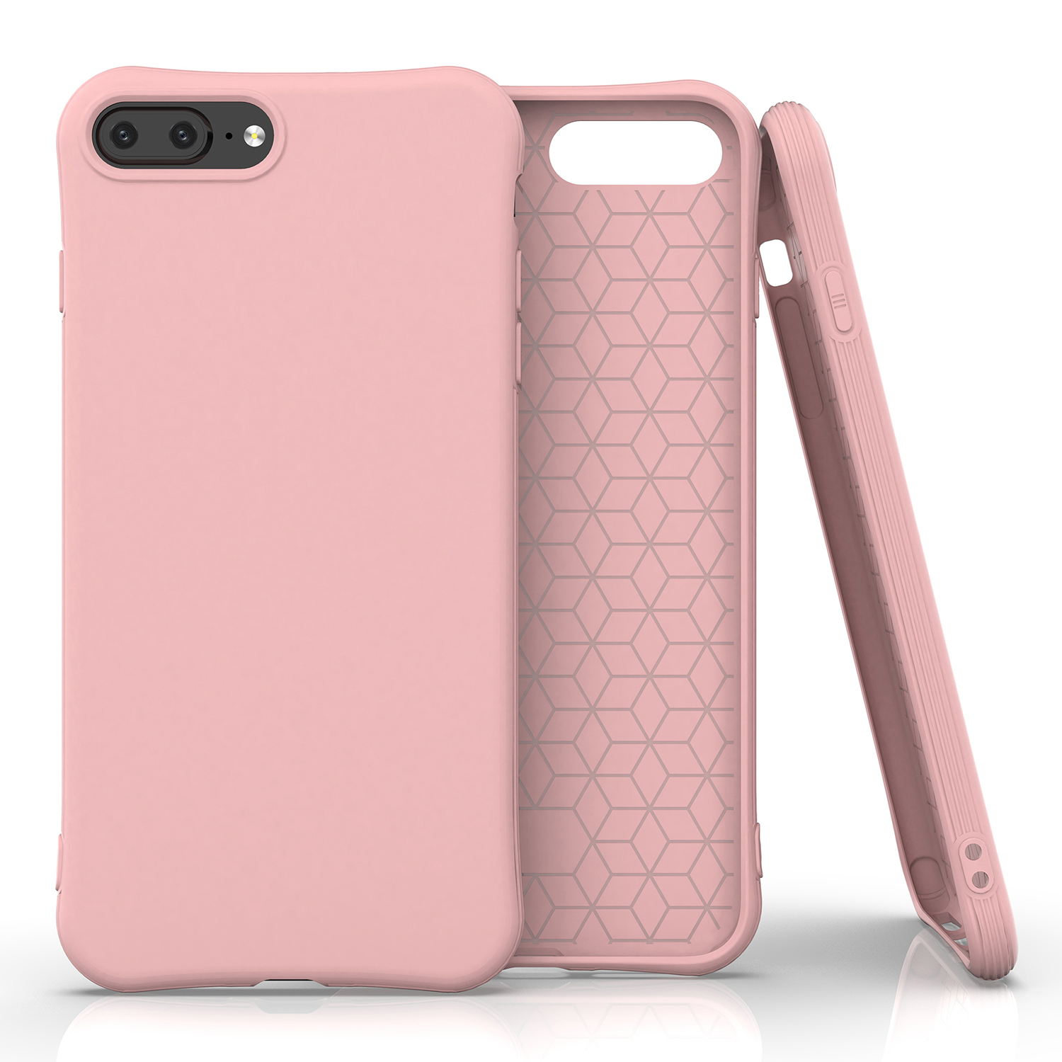

Matte TPU Protective Phone Shell Case for iPhone 8 Plus/7 Plus 5.5-inch - Pink, iPhone 8 Plus 5.5 inch