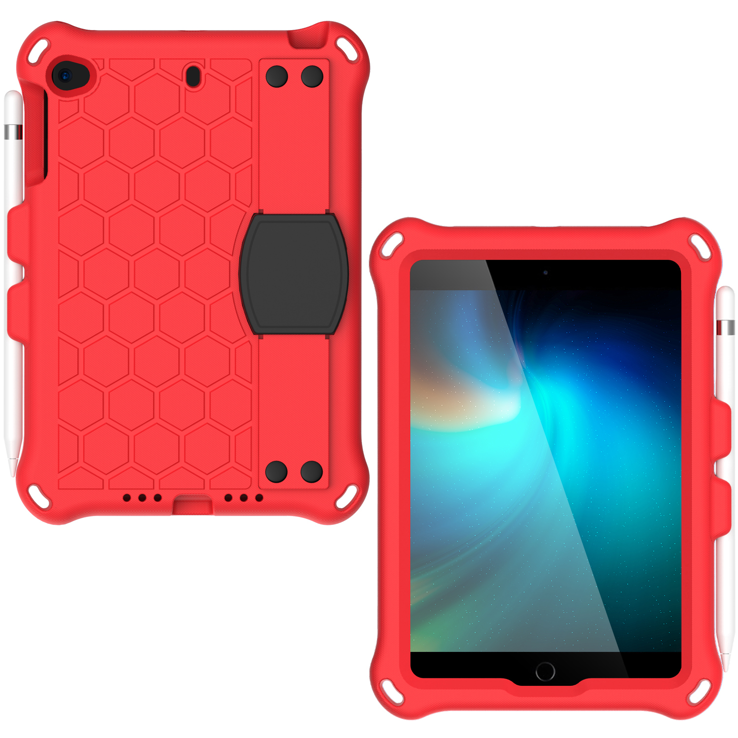 

Honeycomb Texture EVA Tablet Hybrid Case for Apple iPad Mini (2019) 7.9 inch/Mini 4/Mini 3/Mini 2/iPad Mini - Red/Black, iPad mini (2019) 7.9 inch