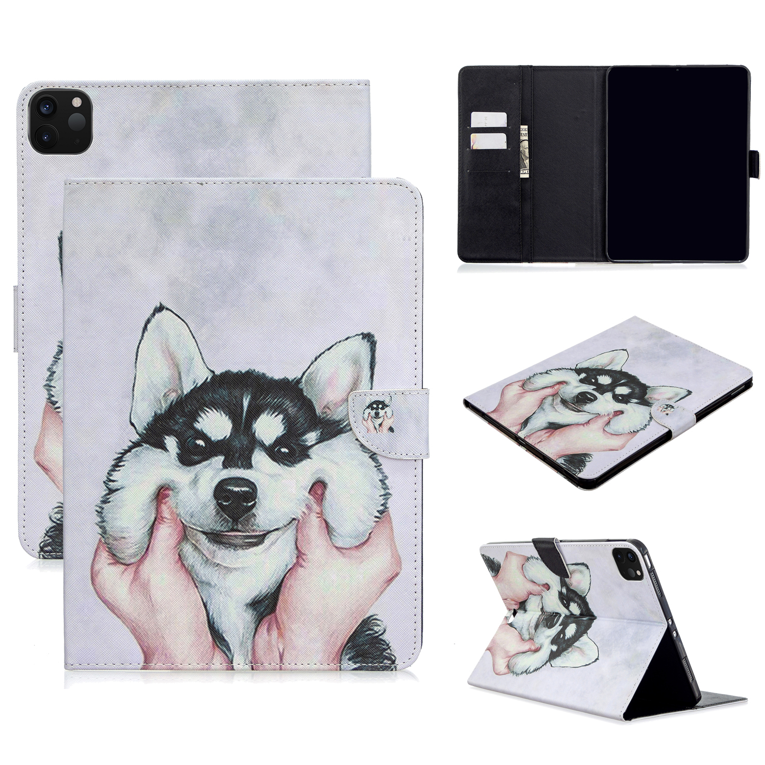 

Pattern Printing Leather Wallet Case for iPad Pro 11-inch (2020) - Dog, iPad Pro 11-inch (2020)