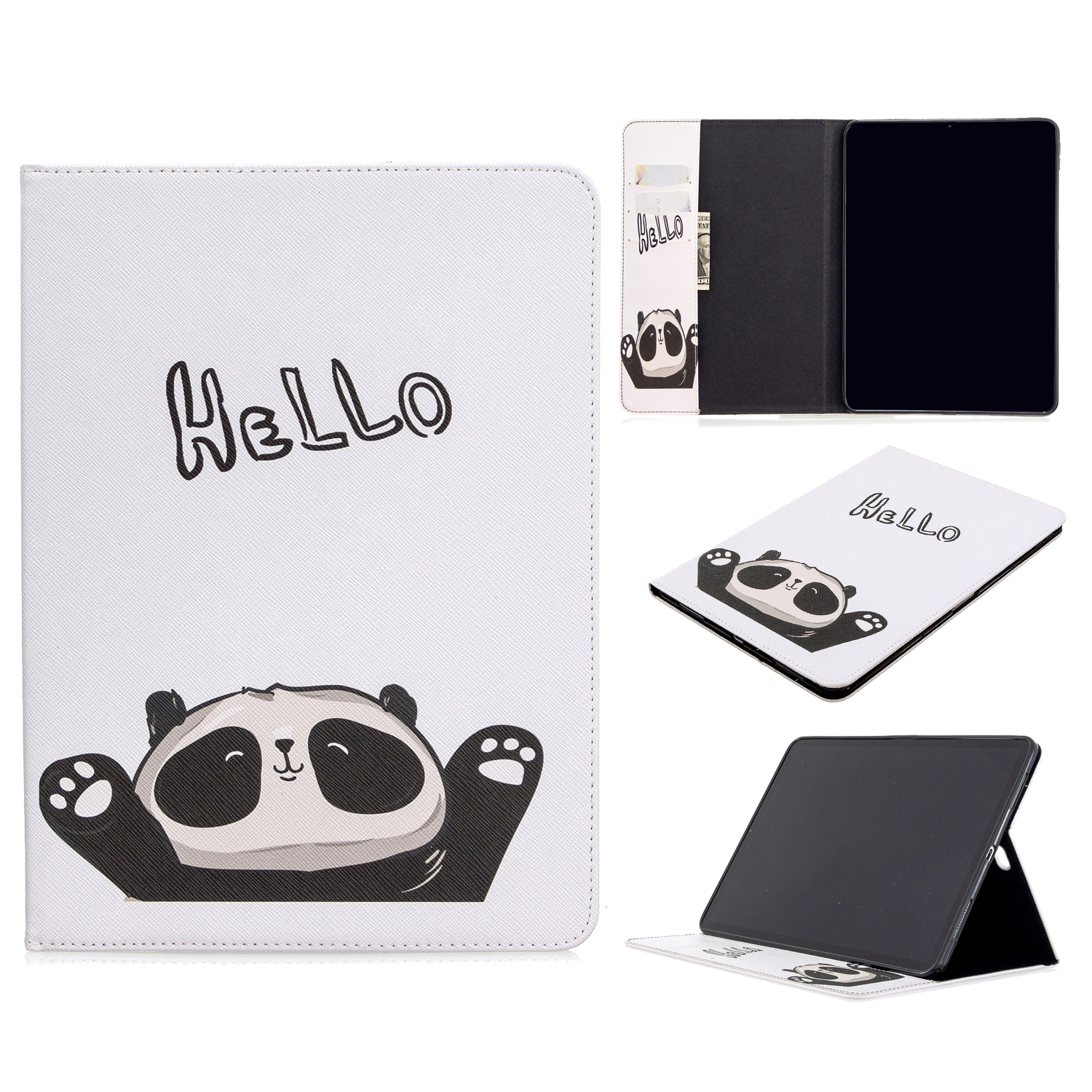 

For iPad Pro 11-inch (2022) / (2021) / (2020) Pattern Printing Flip Leather Wallet Tablet Shell - Hello Panda, iPad Pro 11 (2020)