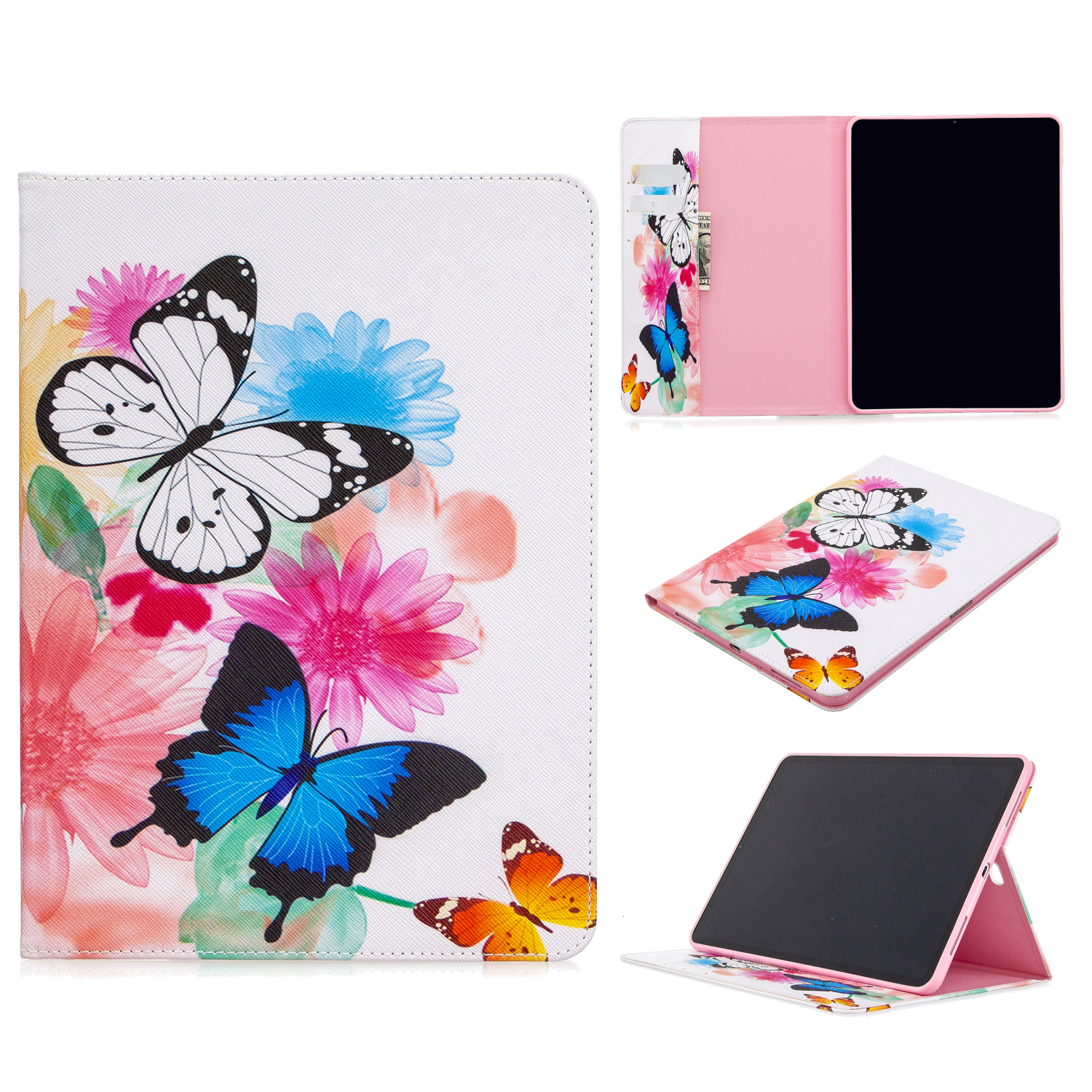 

For iPad Pro 11-inch (2022) / (2021) / (2020) Pattern Printing Flip Leather Wallet Tablet Shell - Colorful Butterflies, iPad Pro 11 (2020)