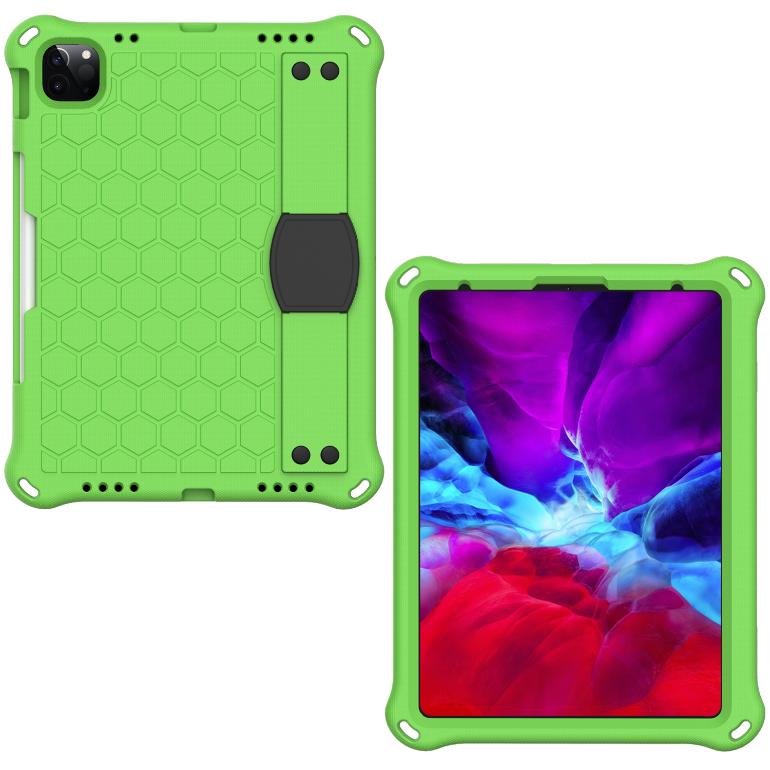

Honeycomb Texture EVA Tablet Hybrid Tablet Case for iPad Pro 11-inch (2021)/(2020)/(2018) - Green/Black, iPad Pro 11-inch (2021)