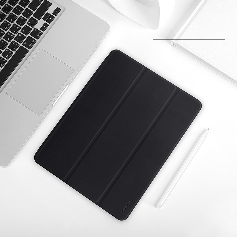 

USAMS US-BH588 Серия Winto Серии Winto Smart Кожаный Чехол С Держателем Ручки Для IPad Pro 11-дюймовый (2020) / (2018) - Чернить, iPad Pro 11-inch (2020)