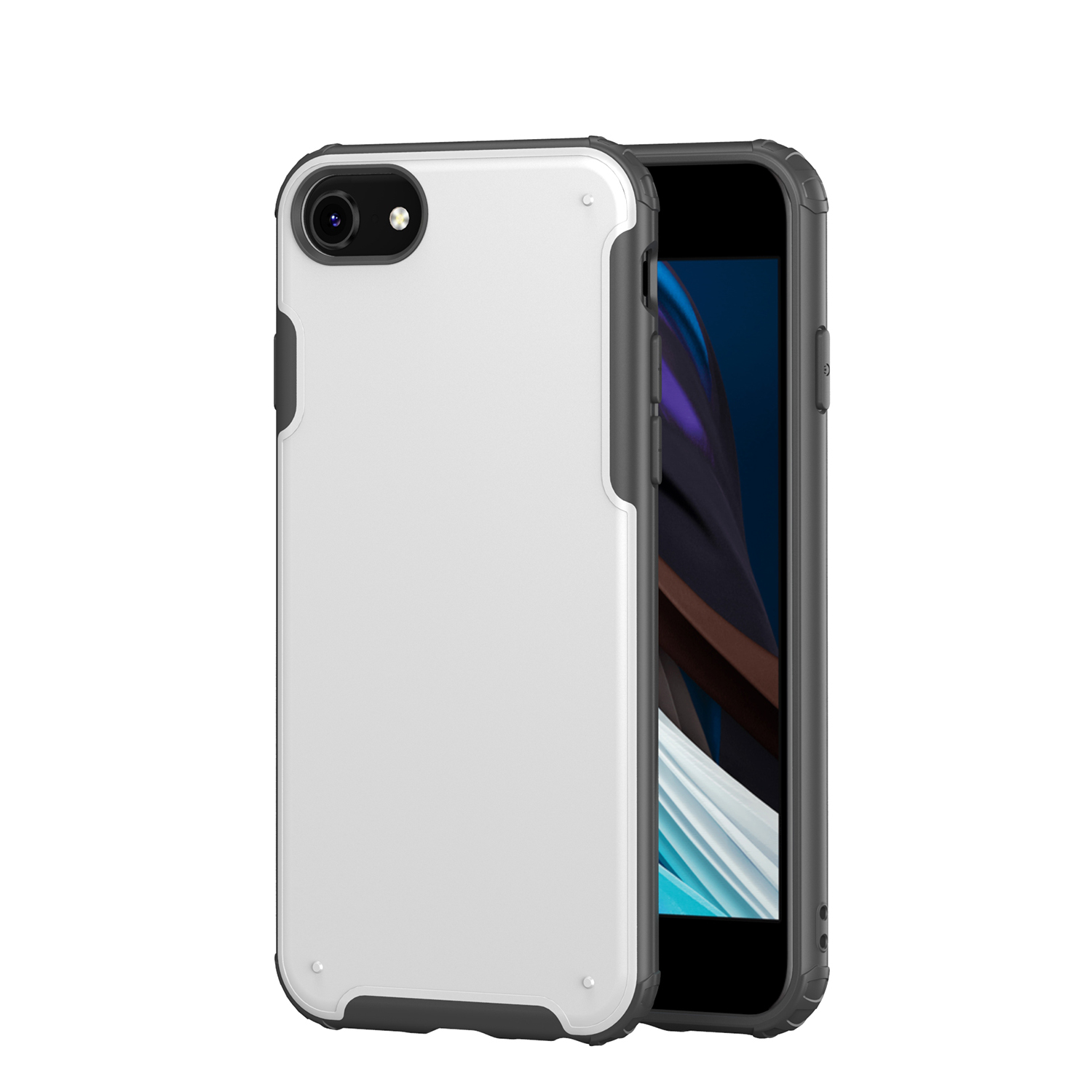 

Quality PC + TPU Cell Phone Case for iPhone 7/8/SE (2nd Generation) - Silver, iPhone 7 4.7 inch