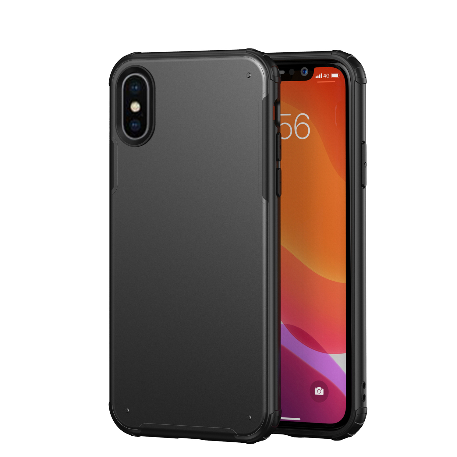 

Качественный ПК + ТПУ Сотовый Чехол Для IPhone XS / X - Чернить, iPhone XS 5.8 inch