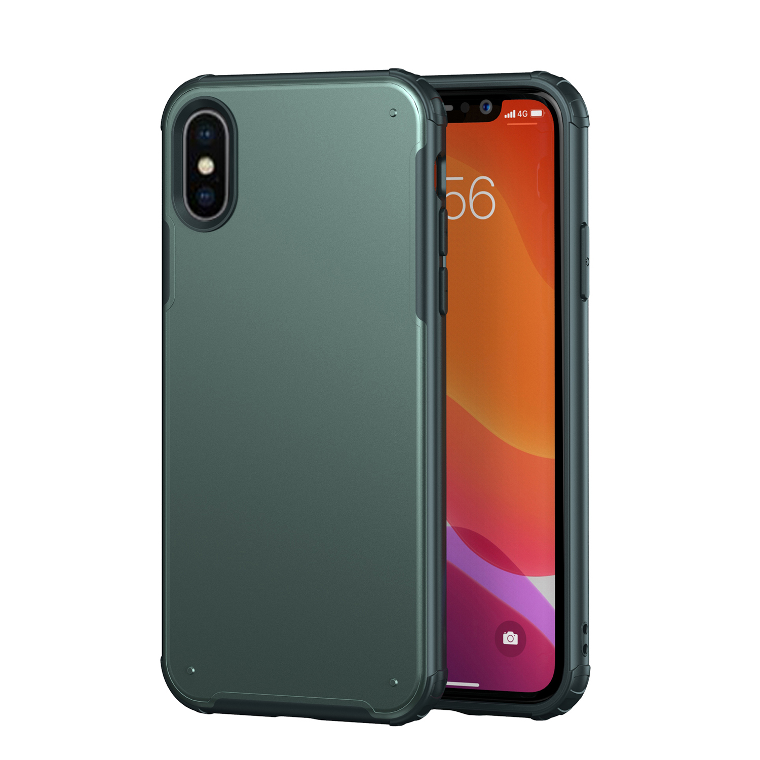 

Качество ПК + ТПУ Чехол Для Телефона Для IPhone XS MAX 6,5 Дюйма - Зеленый, iPhone XS Max 6.5 inch
