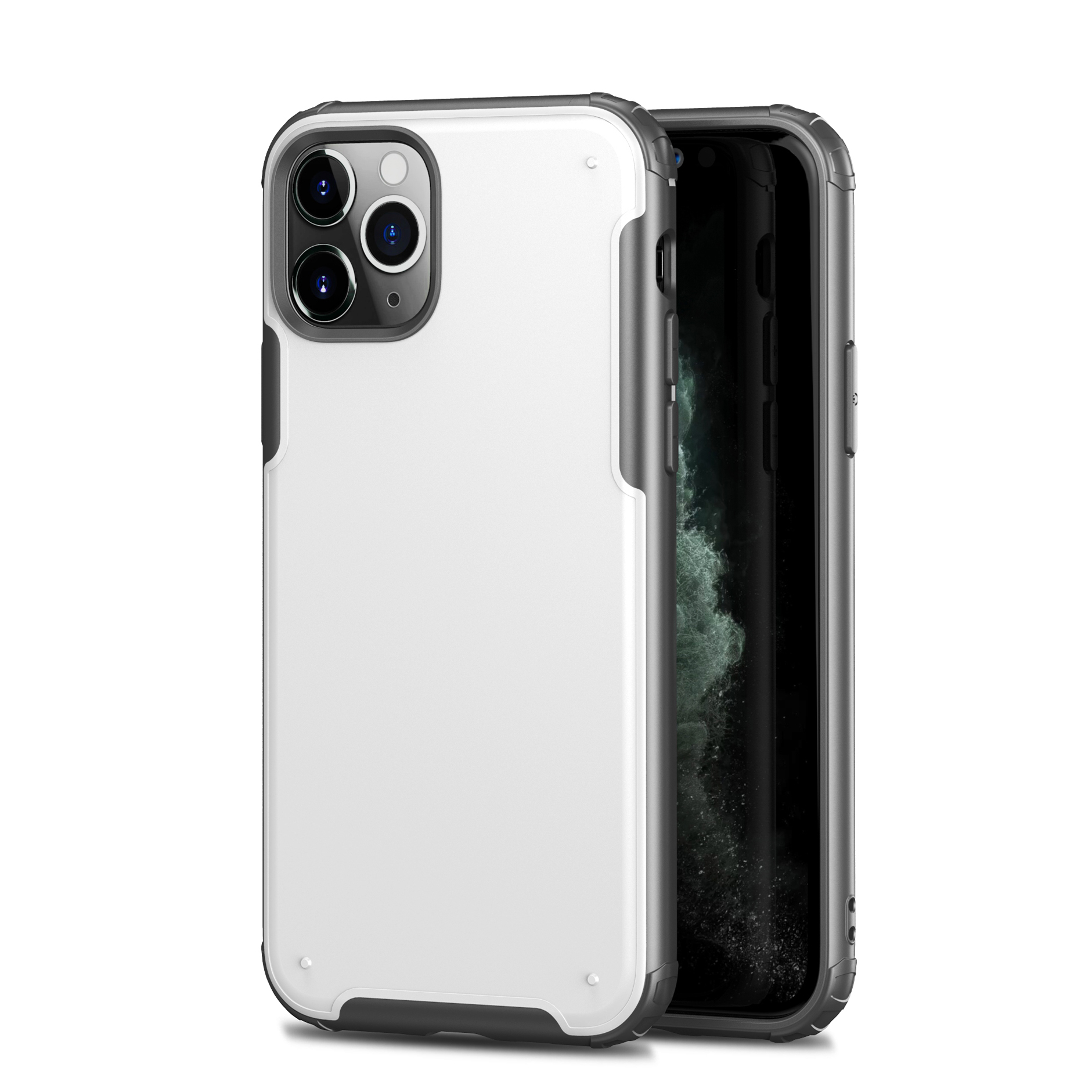 

Quality PC + TPU Phone Case for iPhone 11 Pro 5.8-inch - Silver, iPhone 11 Pro 5.8 inch