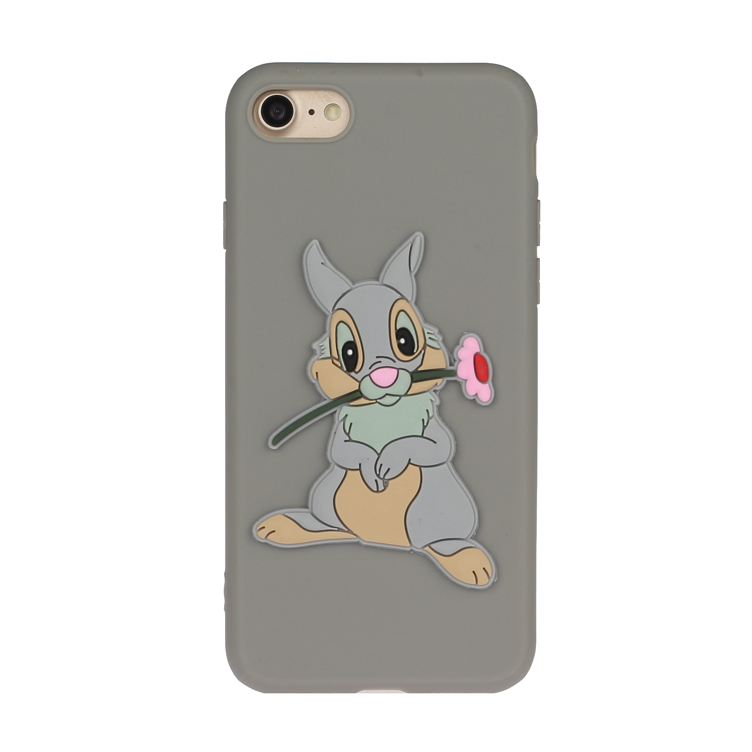 

Animal Doll Coated TPU Phone Case for iPhone 7/8/SE (2020) - Grey Rabbit, iPhone 7 4.7 inch