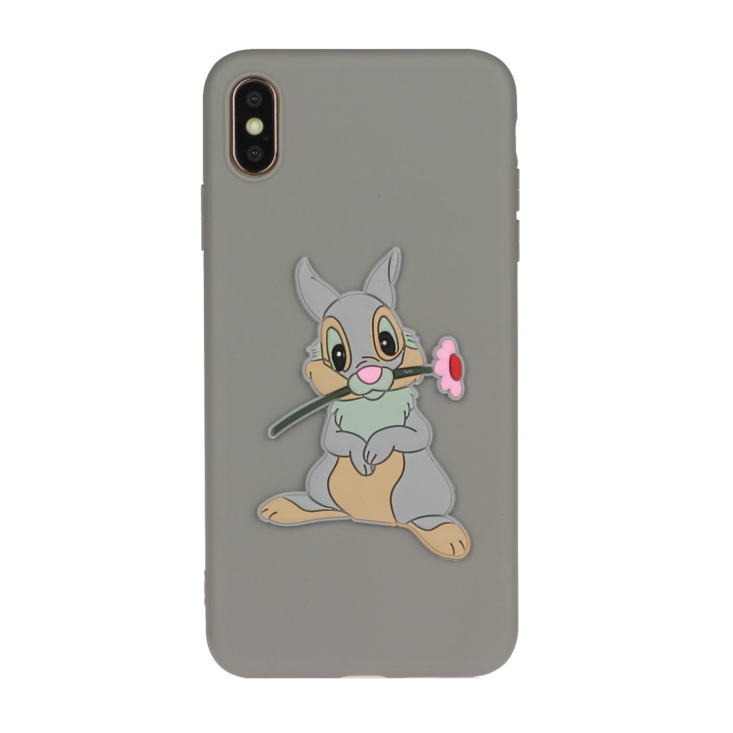 

Animal Logo Decor TPU Stylish Cover for iPhone XS Max 6.5 inch - Grey Rabbit, iPhone XS Max 6.5 inch