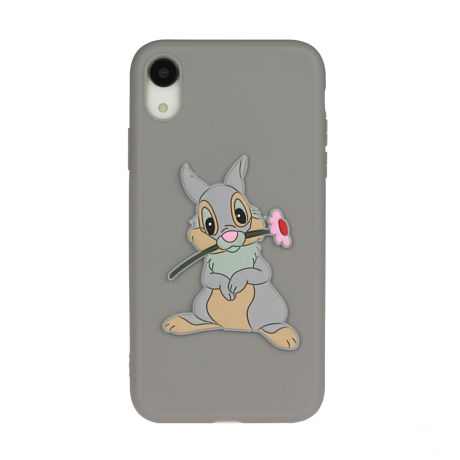 

Animal Logo Decor TPU Phone Case Cover for Apple iPhone XR 6.1 inch - Grey Rabbit, iPhone XR 6.1 inch