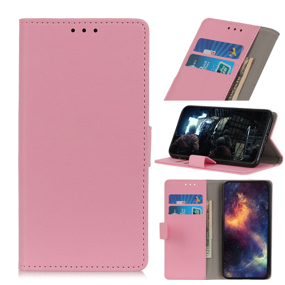 

PU Кожаный Кошелек Стенд Телефон Оболочка Для IPhone 12 Pro / 12 - Розовый, iPhone 12 Pro
