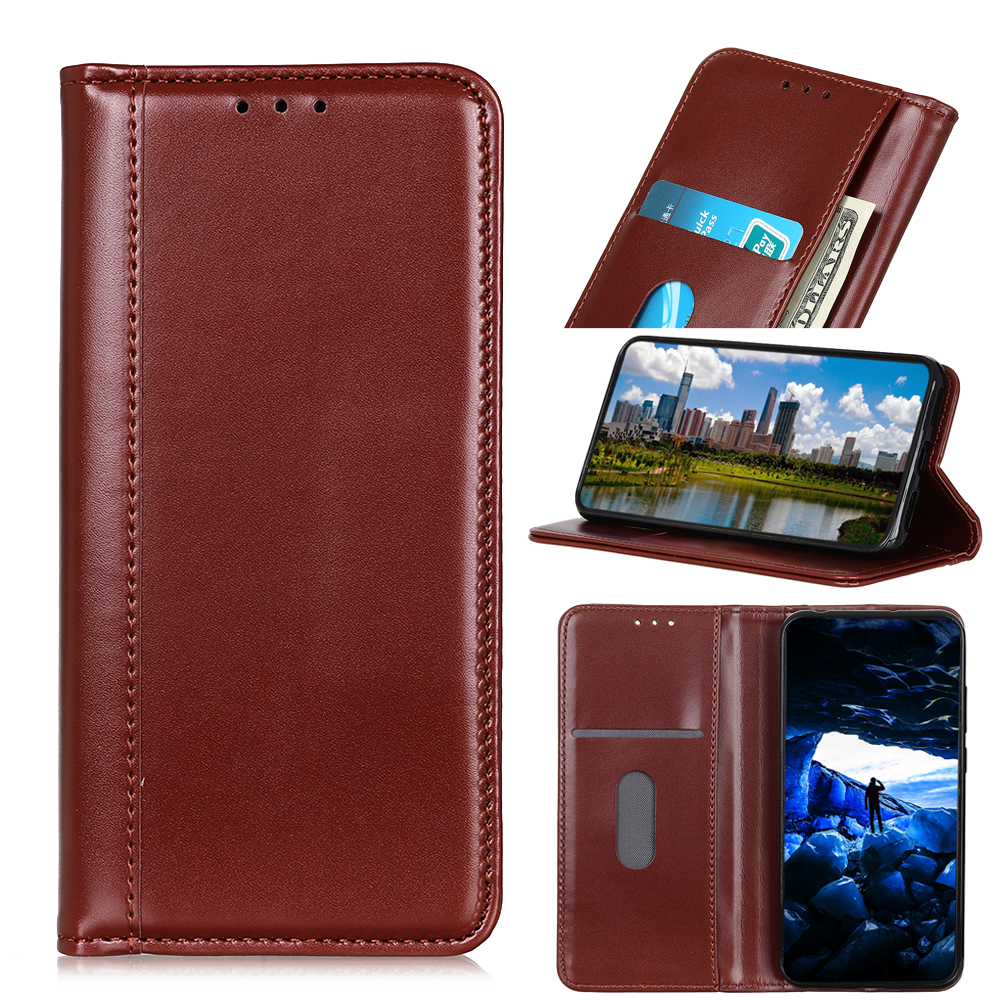 

Auto-absorbed Split Leather Shell for iPhone 12 Pro/12 - Brown, iPhone 12 Pro