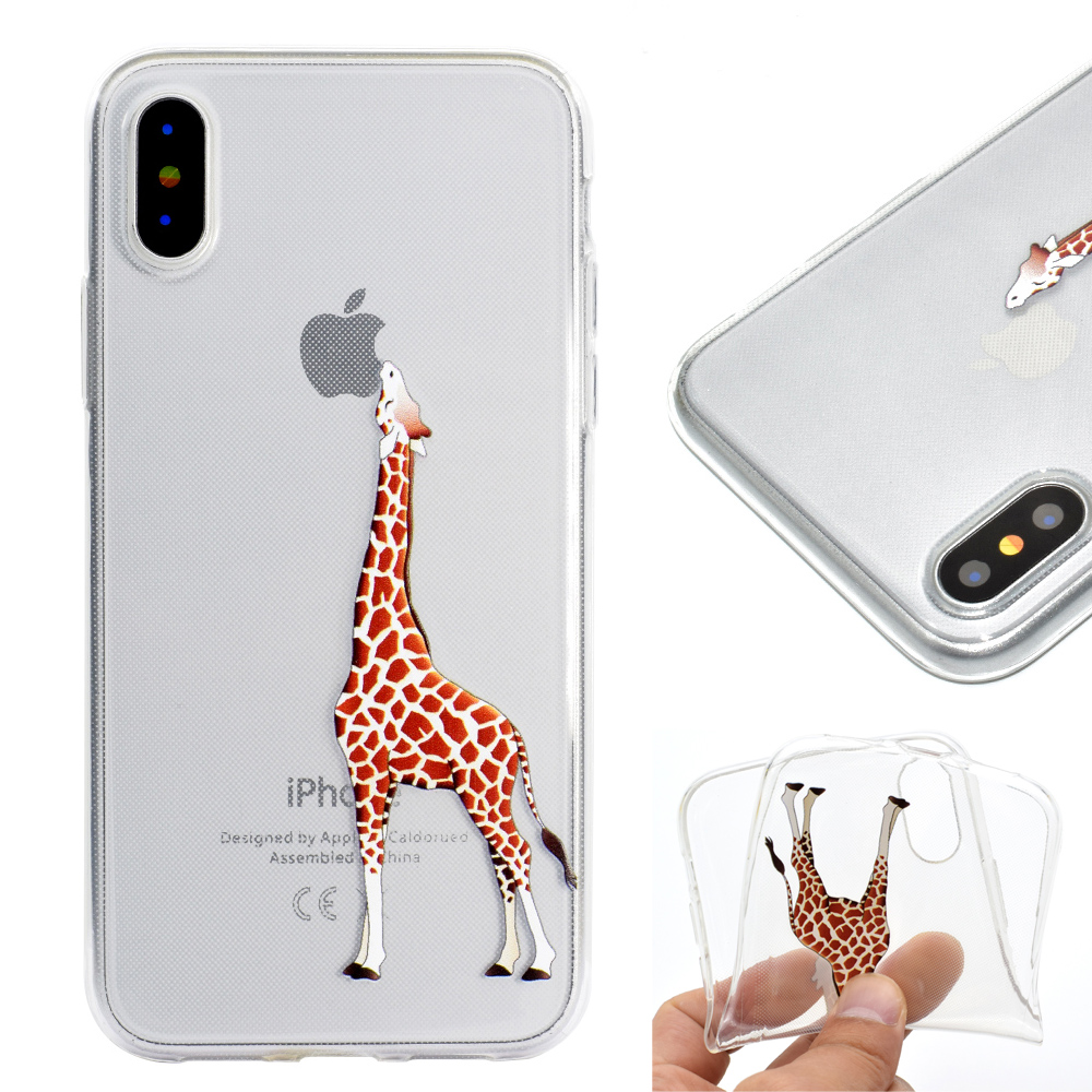 

Pattern Printing Soft TPU Mobile Phone Case for iPhone XR 6.1 inch - Giraffe, iPhone XR 6.1 inch