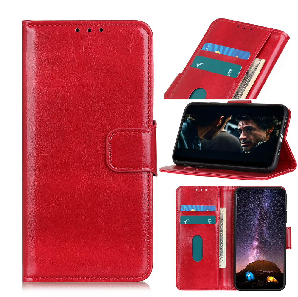 

Crazy Horse Leather Unique Cover for iPhone 12 Pro/12 - Red, iPhone 12