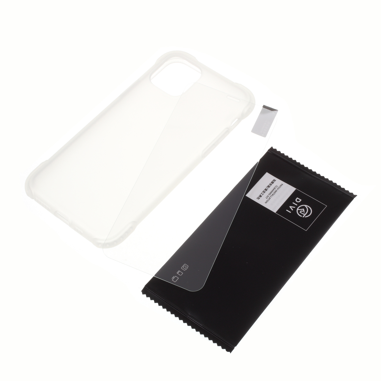 

DIVI Air Cushion Shockproof TPU Phone Case with Tempered Glass Screen Protector for iPhone 11 Pro 5.8 inch - White, iPhone 11 Pro 5.8 inch