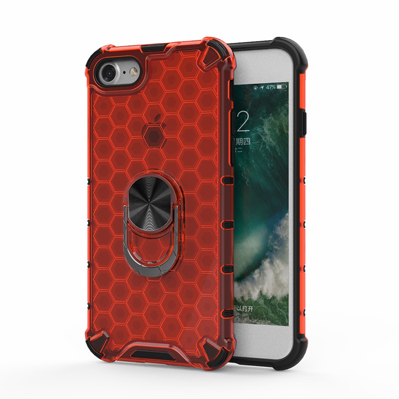 

Кольцо Finger Citch Adgual ChangeComb Pattern TPU + PC Hybrid Shell Для IPhone SE (2-го Поколения) / 8/7 - Красный, iPhone SE (2nd Generation)