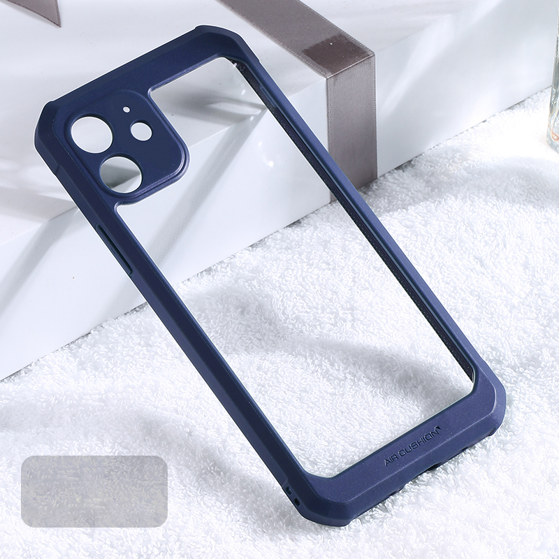 

X-LEVEL Shockproof Clear PC Back + Soft TPU Edge Combo Case for iPhone 11 6.1 inch - Dark Blue, iPhone 11 6.1 inch