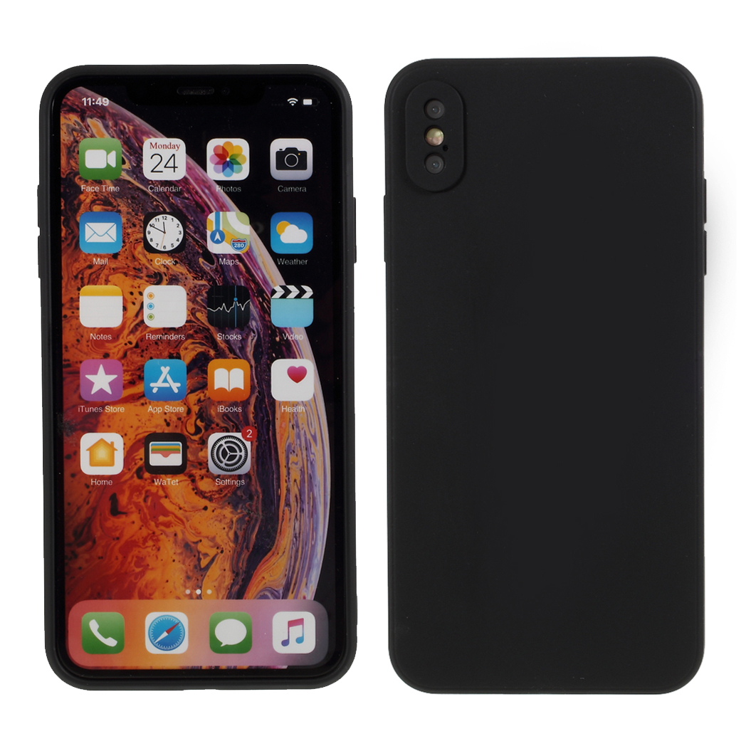 

Матовая Кожа Мягкий Силиконовый Чехол Для Телефона Для IPhone XS MAX 6,5 Дюйма - Чернить, iPhone XS Max 6.5 inch