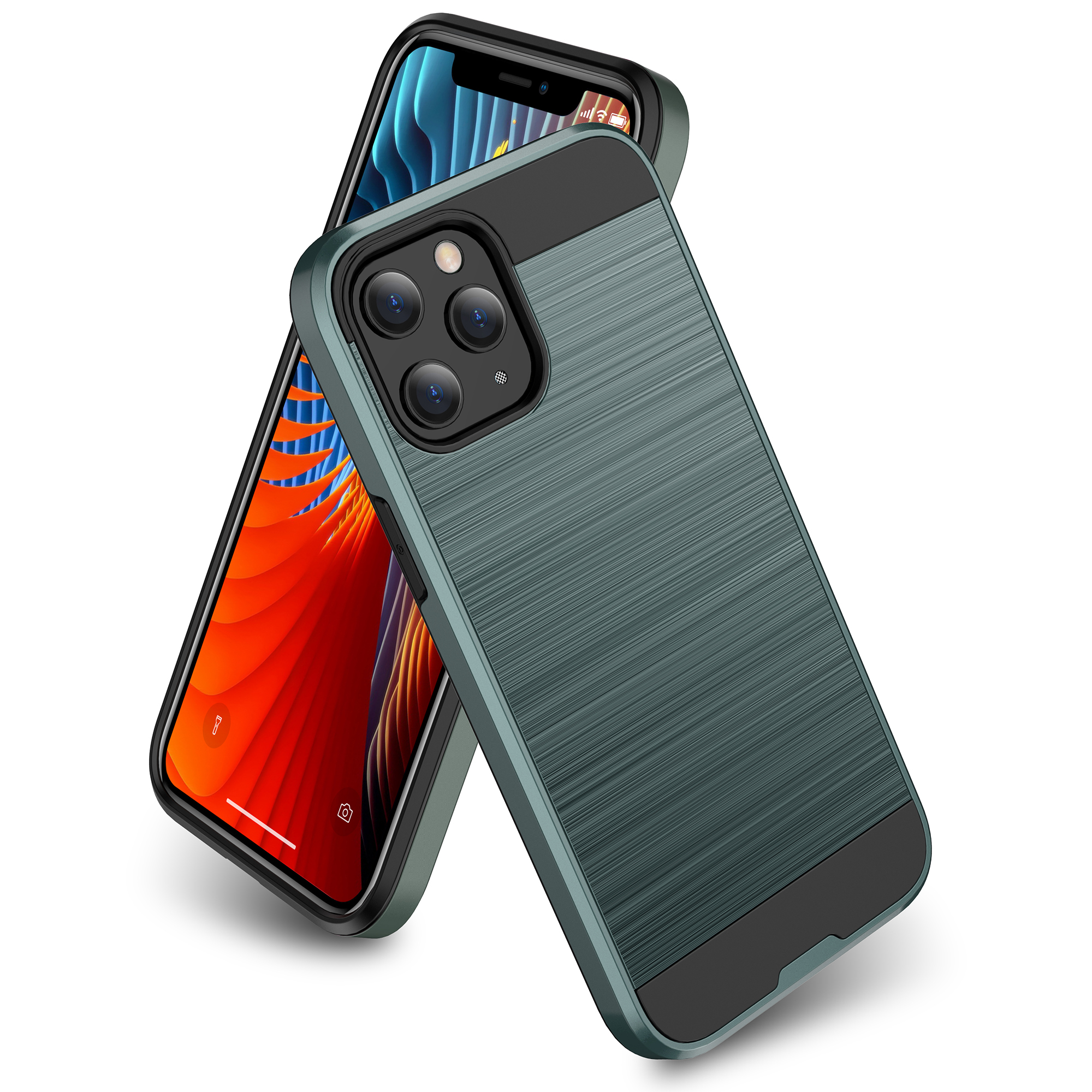 

Матовый ПК + ТПУ Гибридный Защитный Чехол Для IPhone 12 Pro / 12 - Синий, iPhone 12