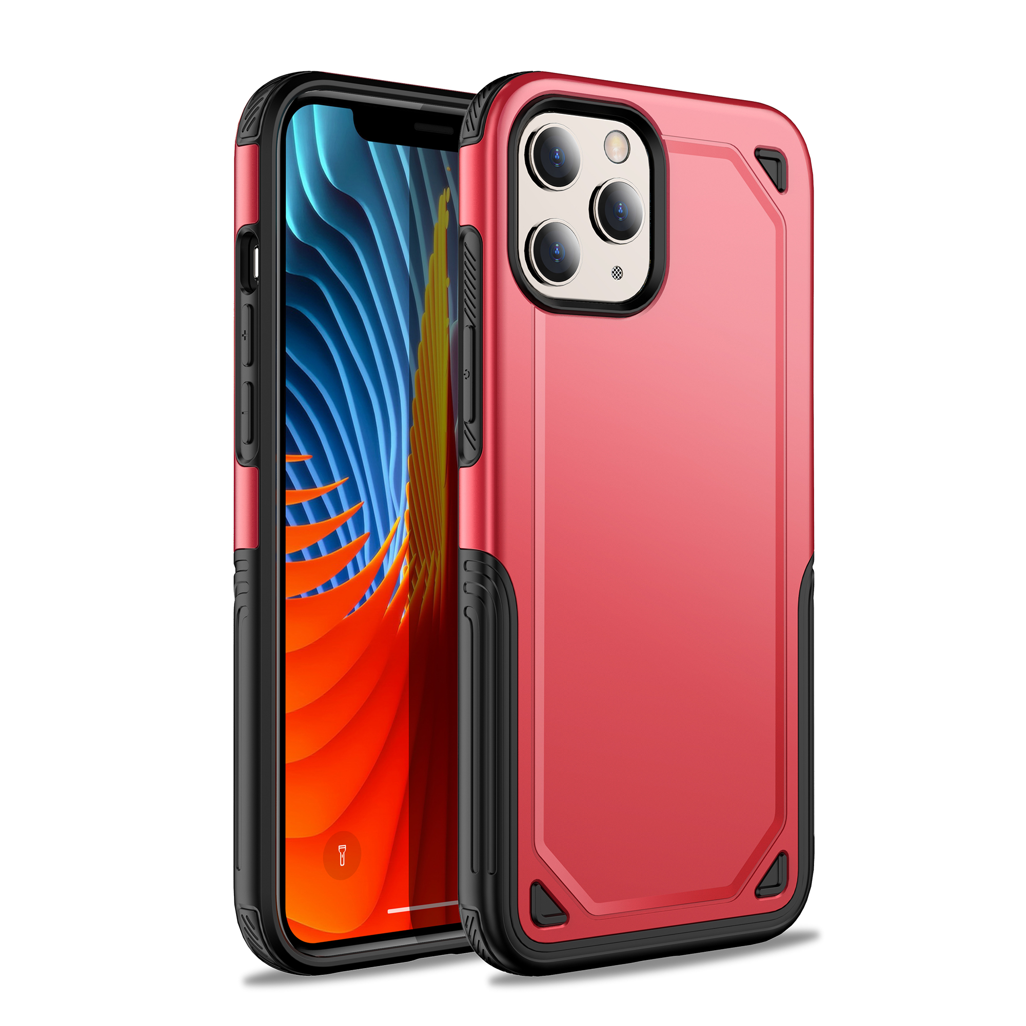 

Крышка Телефона Пластик + ТПУ Гибридная Бурная Доспеха Для IPhone 12 Pro Max 6,7 Дюйма - Красный, iPhone 12 Pro Max