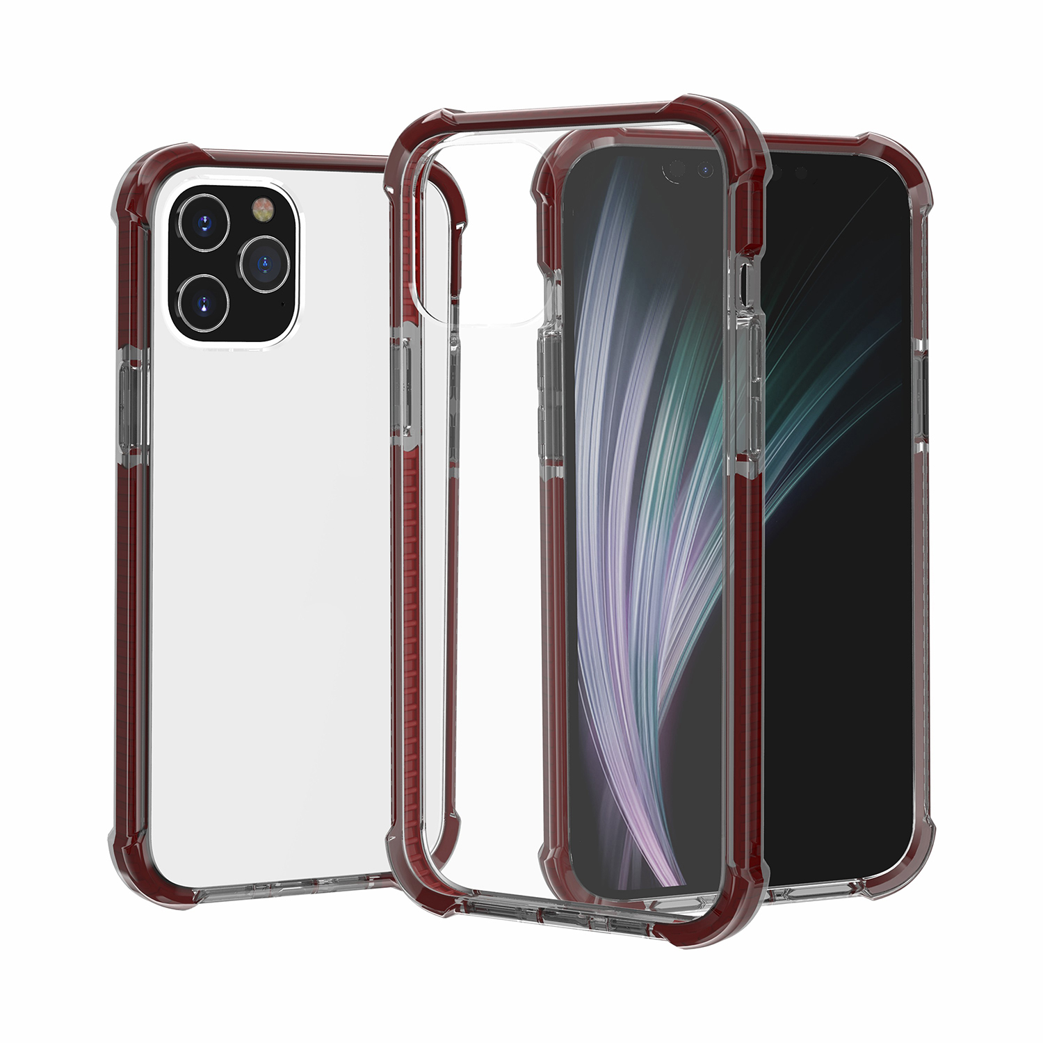 

Air-cushion Dropproof Acrylic + TPU Hybrid Phone Shell for iPhone 12 Pro Max 6.7 inch - Brown, iPhone 12 Pro Max