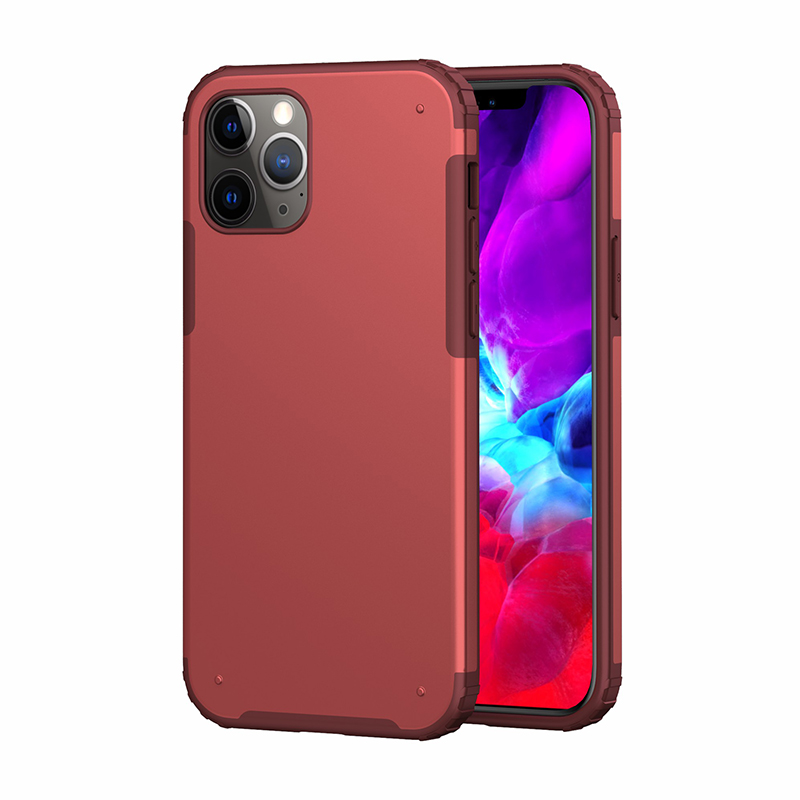 

Ударозащитный Матовый ПК + TPU Гибридная Крышка Для IPhone 12 - Красный, iPhone 12