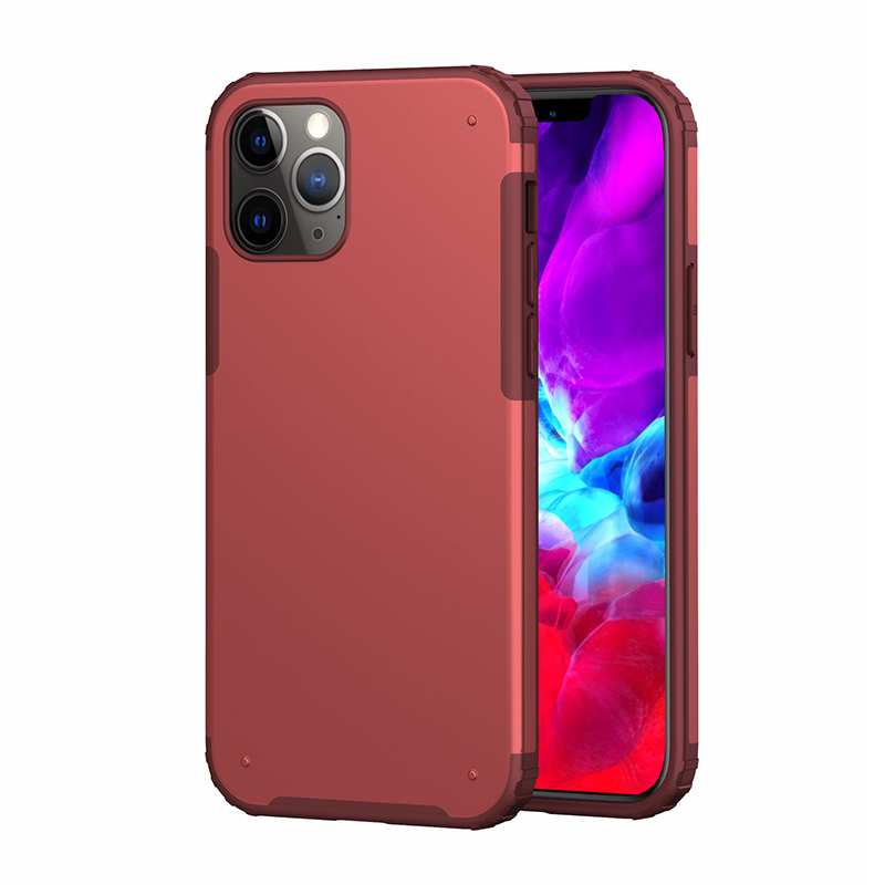 

Анти-падение Matte PC + TPU Гибридная Оболочка Для IPhone 12 Pro 6.1 Дюймов - Красный, iPhone 12 Pro