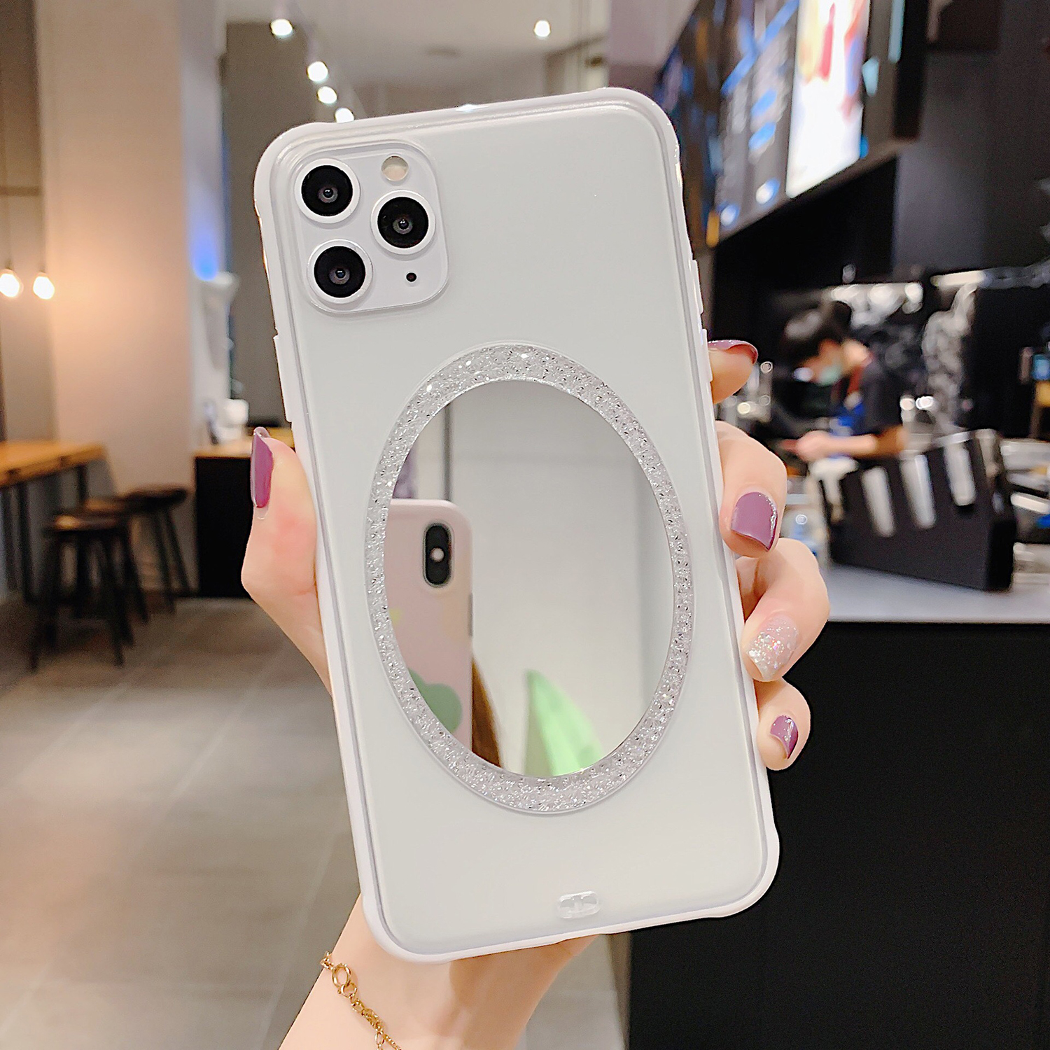 

Makeup Mirror PC Абонепробиваемый Телефон Для IPhone 11 Pro Max 6,5 Дюйма - Белый, iPhone 11 Pro Max 6.5 inch