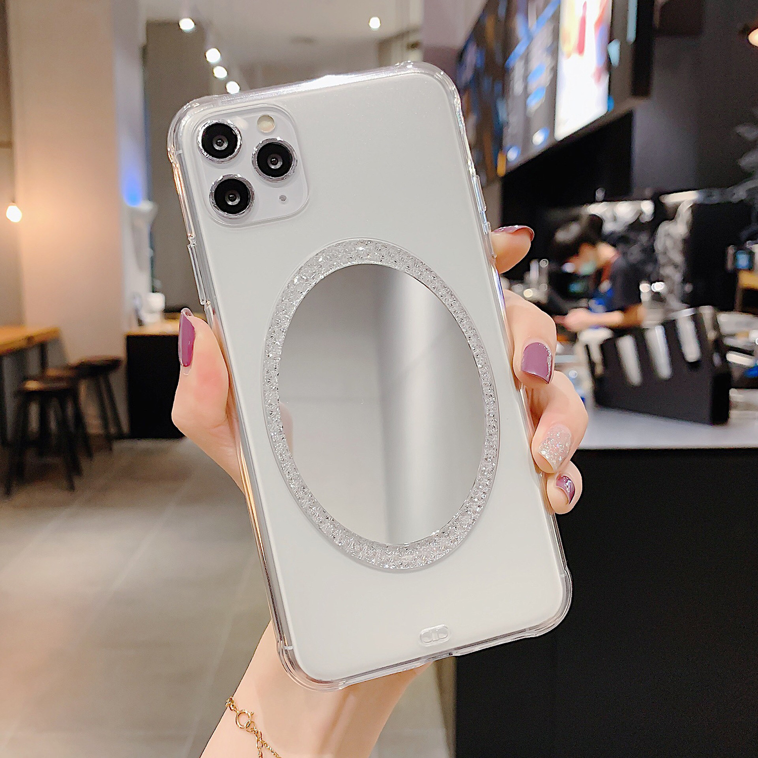 

Makeup Mirror PC Shockproof Phone Cover for iPhone 11 Pro Max 6.5 inch - Silver, iPhone 11 Pro Max 6.5 inch