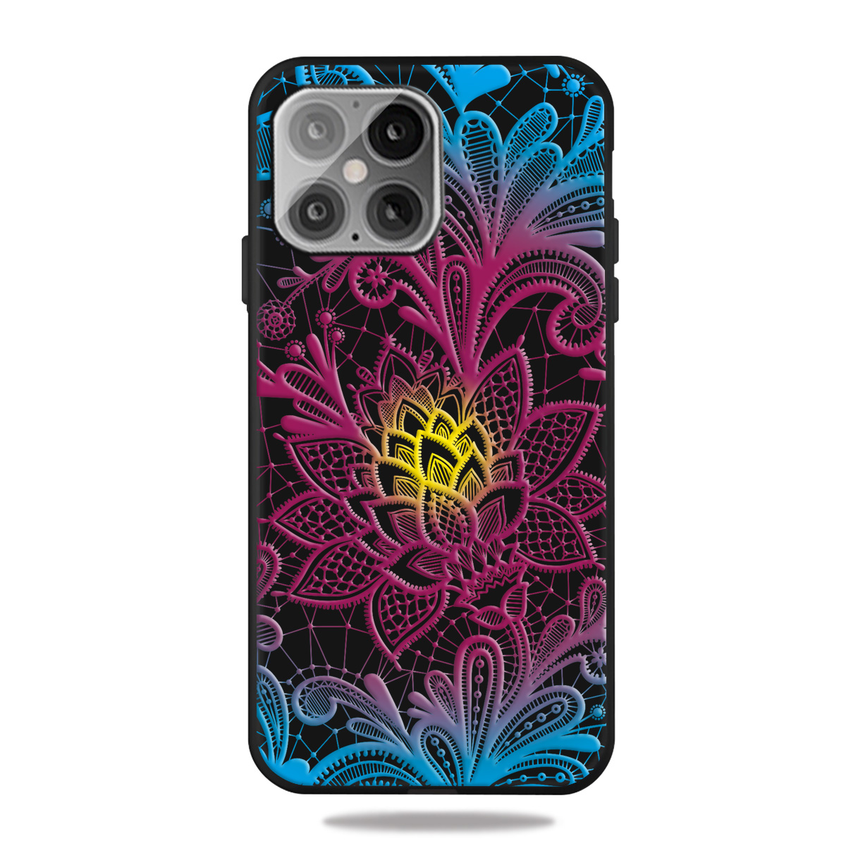 

Шаблон Печати Matte TPU Задняя Крышка Для IPhone 12 Mini - Кружевной Цветок, iPhone 12 mini