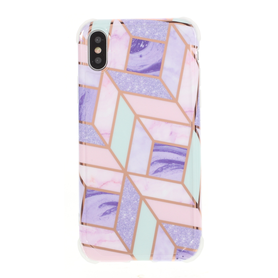 

Marble Pattern Matching Electroplating IMD TPU Case for iPhone X/XS 5.8 inch - Style B, iPhone X