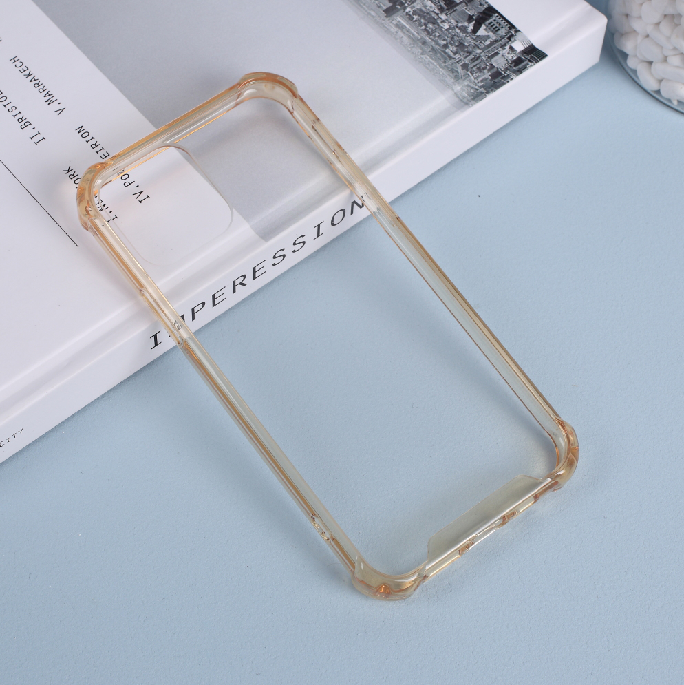 

Drop-resistant TPU Edges + Clear Acrylic Back Combo Case for iPhone 12 Pro/12 - Gold, iPhone 12 Pro