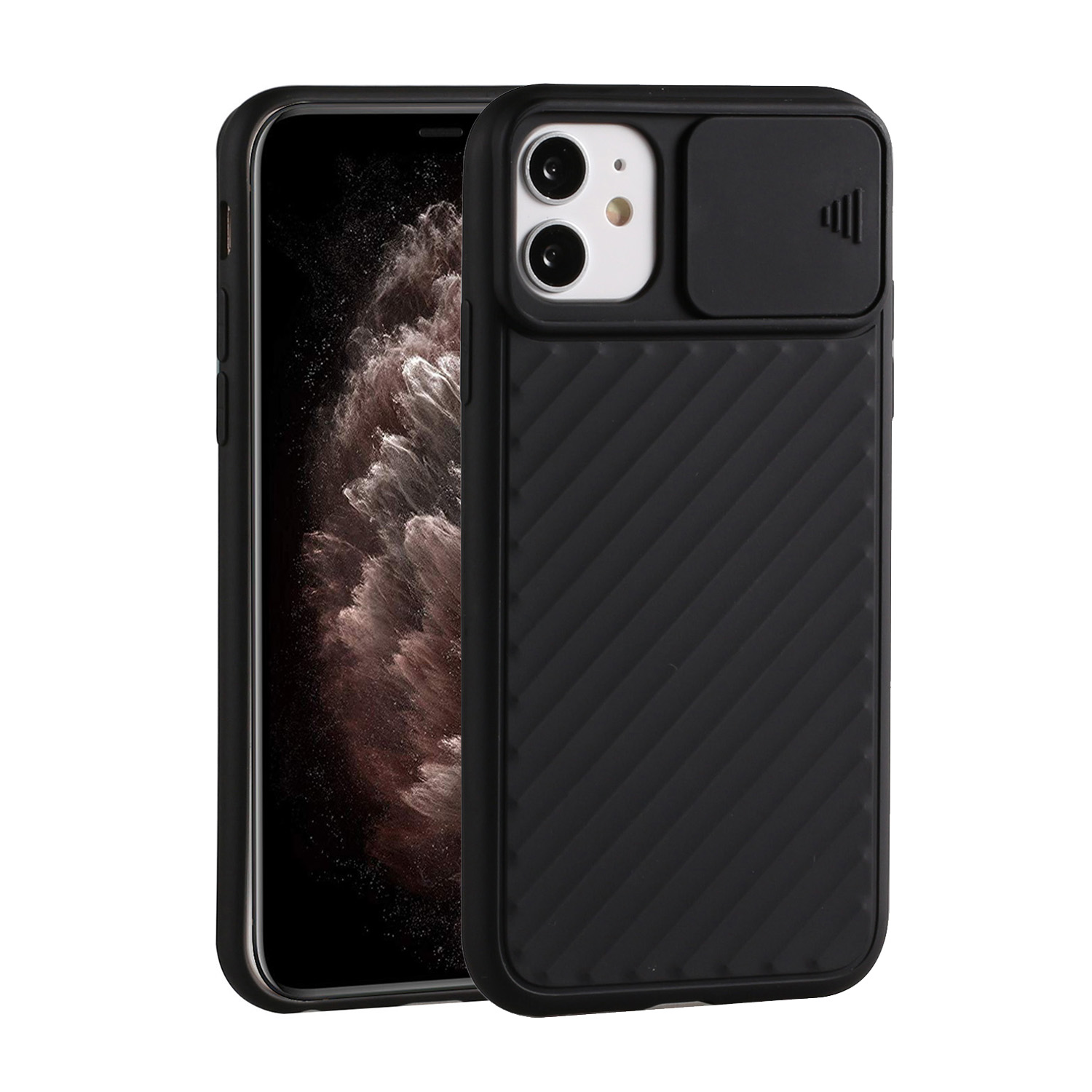 

Soft TPU Case with Slide Camera Cover for iPhone 12 mini - Black, iPhone 12 mini