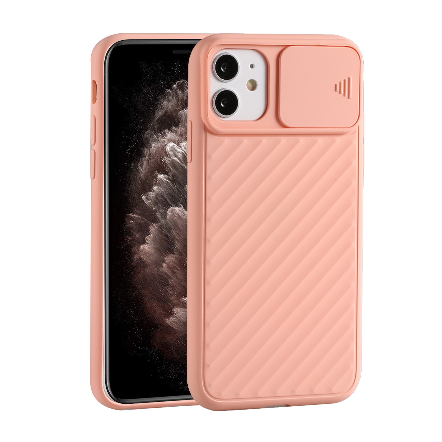 

Soft TPU Case with Slide Camera Cover for iPhone 12 mini - Pink, iPhone 12 mini