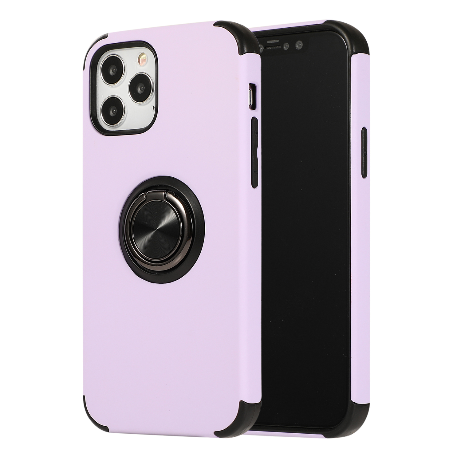 

Hybrid Cover Finger Ring Kickstand TPU + PC Shell for iPhone 12 Pro Max 6.7 inch - Purple, iPhone 12 Pro Max