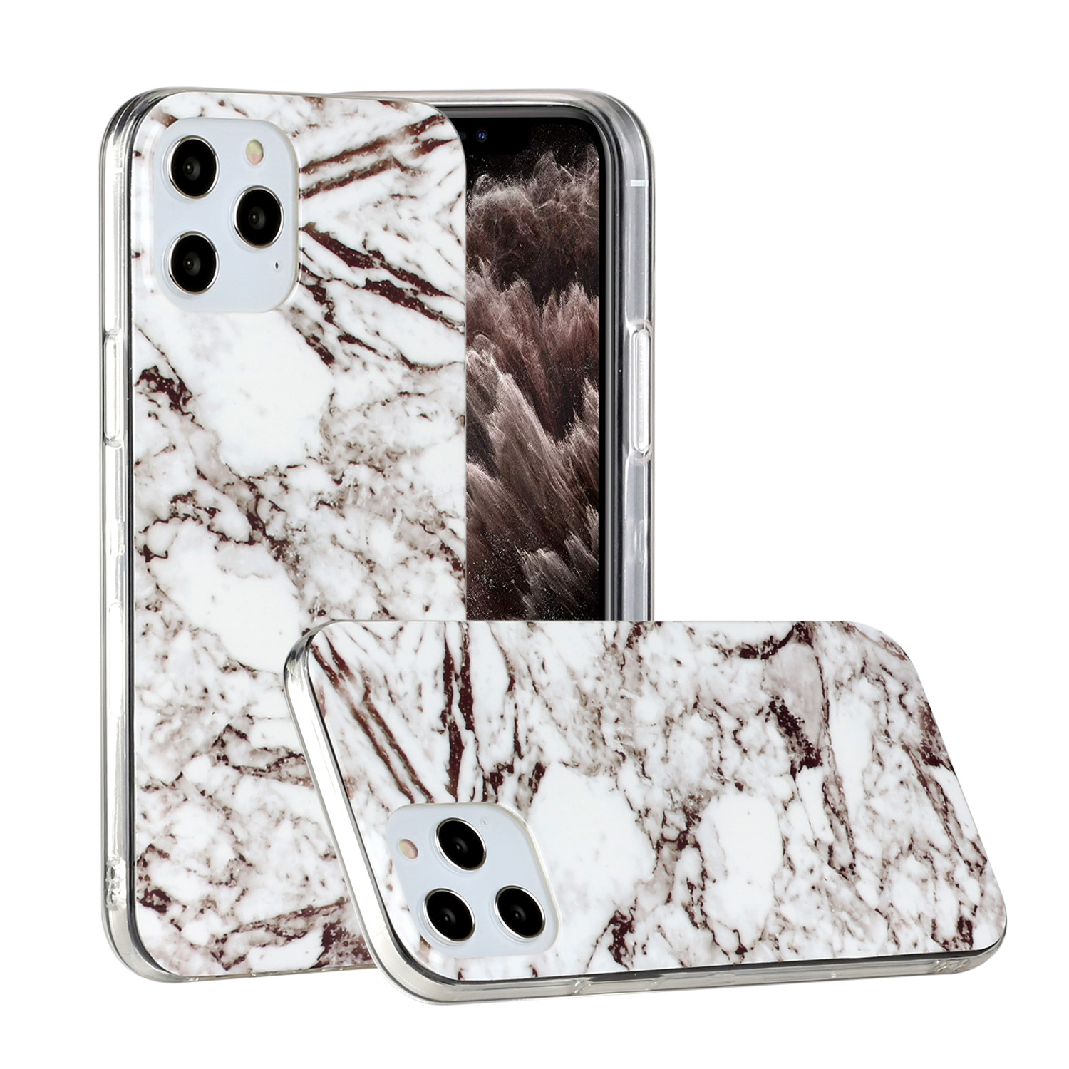 

Мраморный Рисунок Печати IMD TPU Чехол Для Телефона Для IPhone 12 Pro Max 6,7-дюймовый - Стиль А., iPhone 12 Pro Max