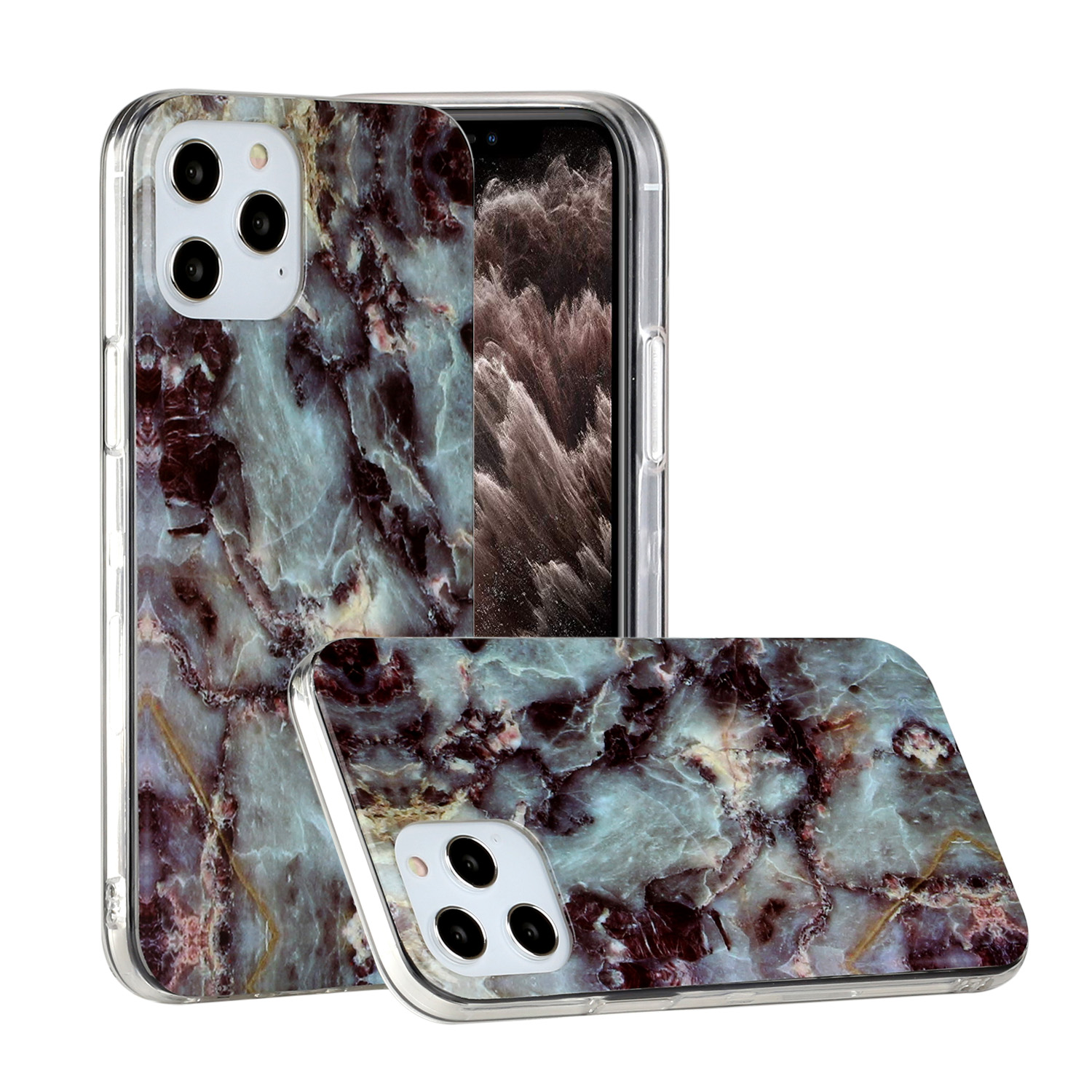 

Marble Pattern Printing IMD TPU Phone Case for iPhone 12 Pro Max 6.7-inch - Style L, iPhone 12 Pro Max
