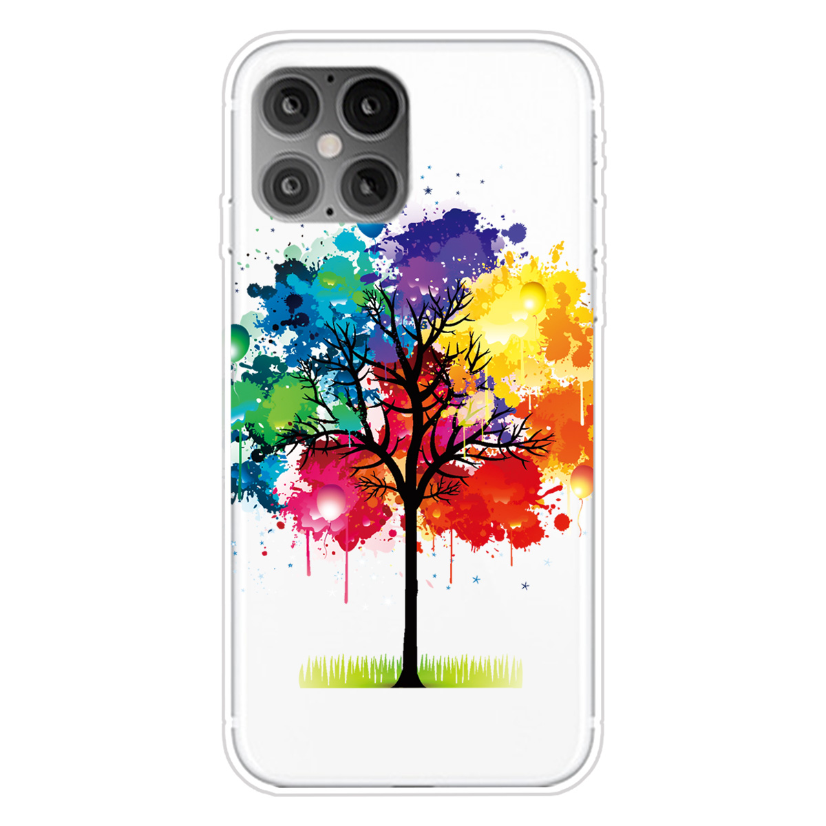 

Печать Печати с Шаблоном TPU Для Iphone 12 Pro Max 6,7 Дюйма - Раскрашенное Дерево, iPhone 12 Pro Max