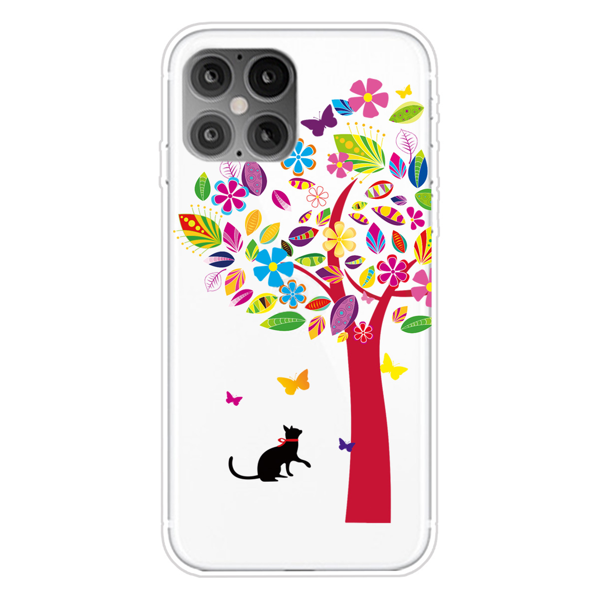 

Шаблон Печати TPU Мягкий Телефон Крышка Для IPhone 12 Pro Max 6,7 Дюйма - Красочное Дерево, iPhone 12 Pro Max