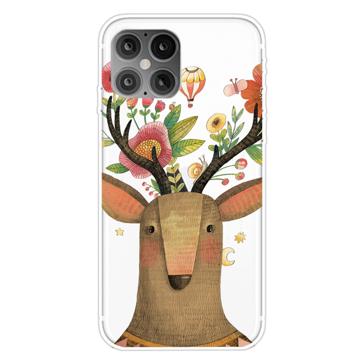 

Pattern Printing TPU Back Protective Cover for iPhone 12 Pro/12 - Elk, iPhone 12 Pro