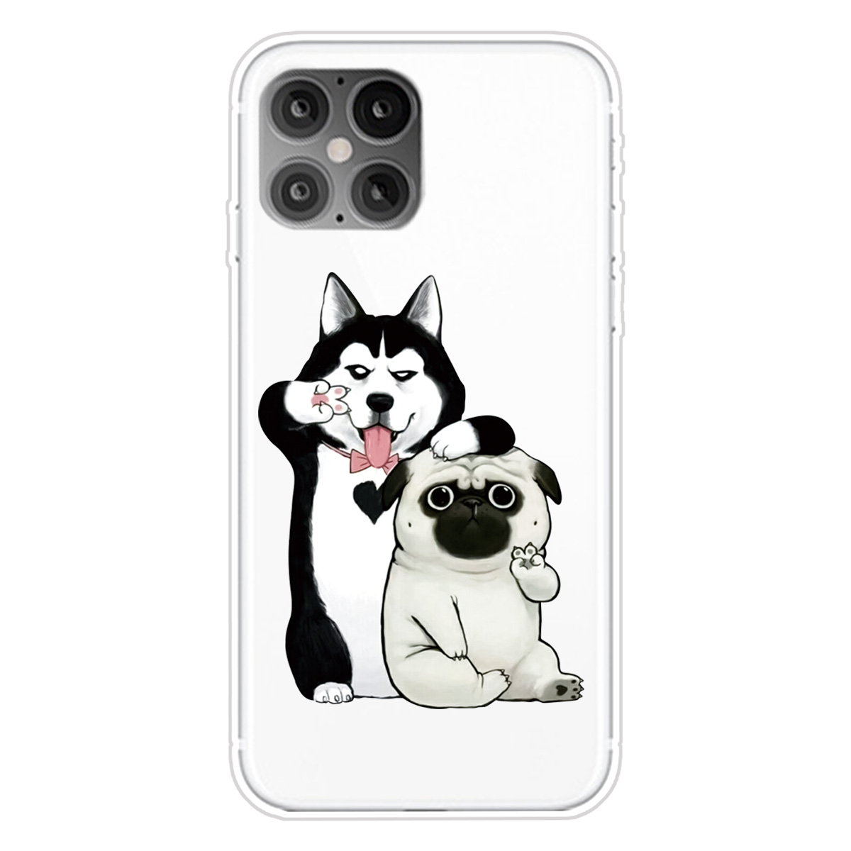 

Pattern Printing TPU Back Protective Cover for iPhone 12 Pro/12 - Dogs, iPhone 12 Pro