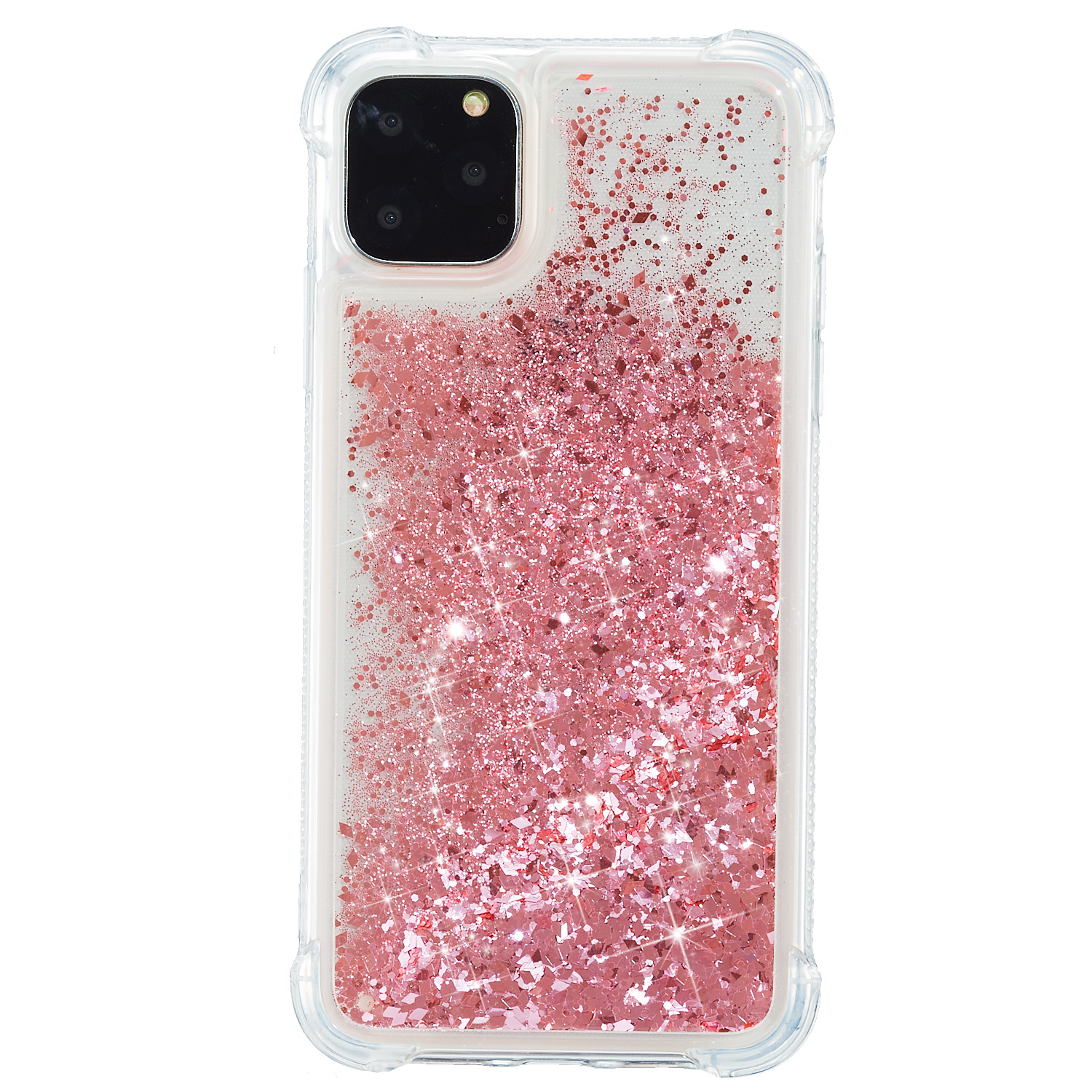 

Pure Color Glitter Powder Quicksand TPU Special Cover for iPhone 12 mini - Pink, iPhone 12 mini